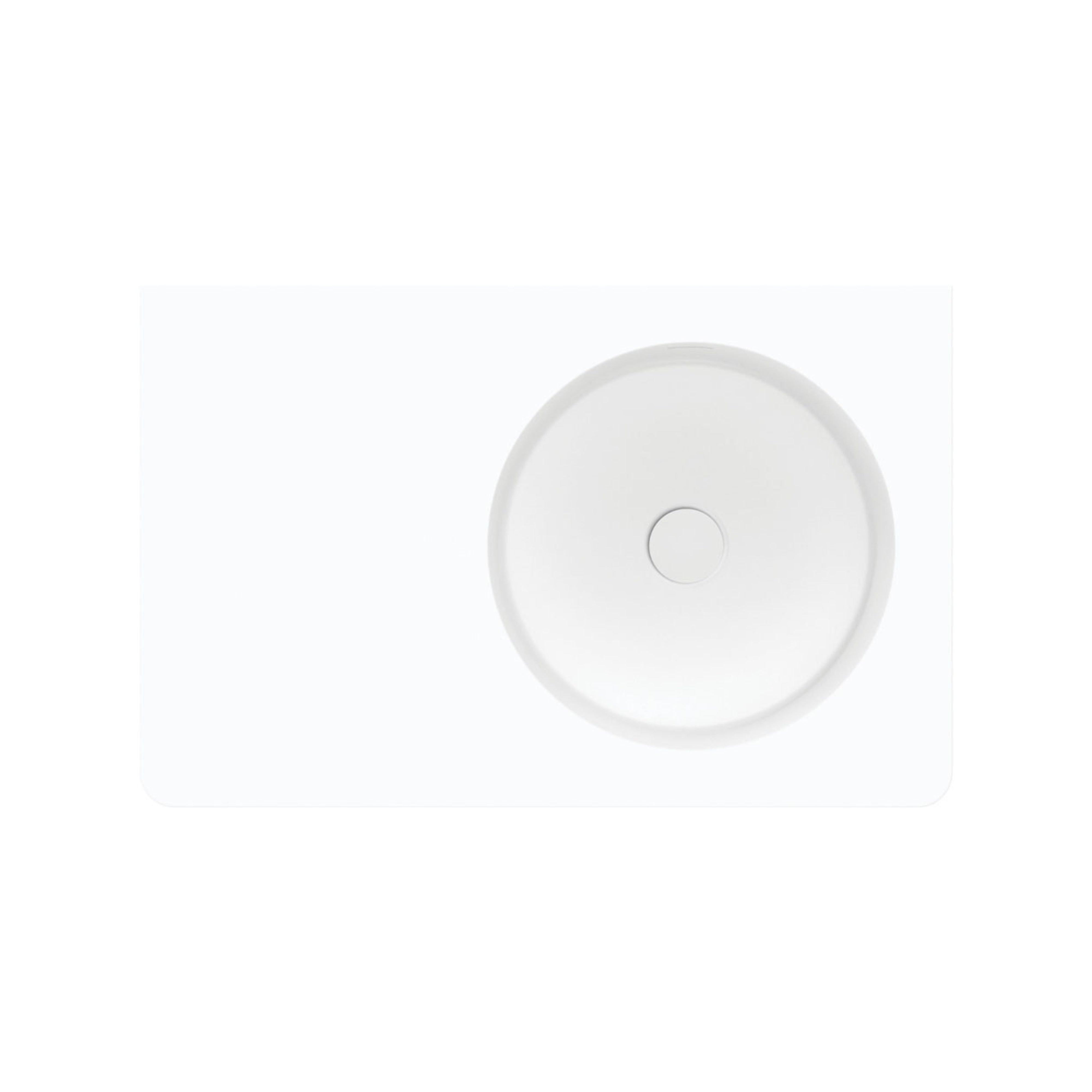 FIENZA ENCANTO SOLID SURFACE WALL HUNG LEFT HAND BASIN MATTE WHITE 700MM