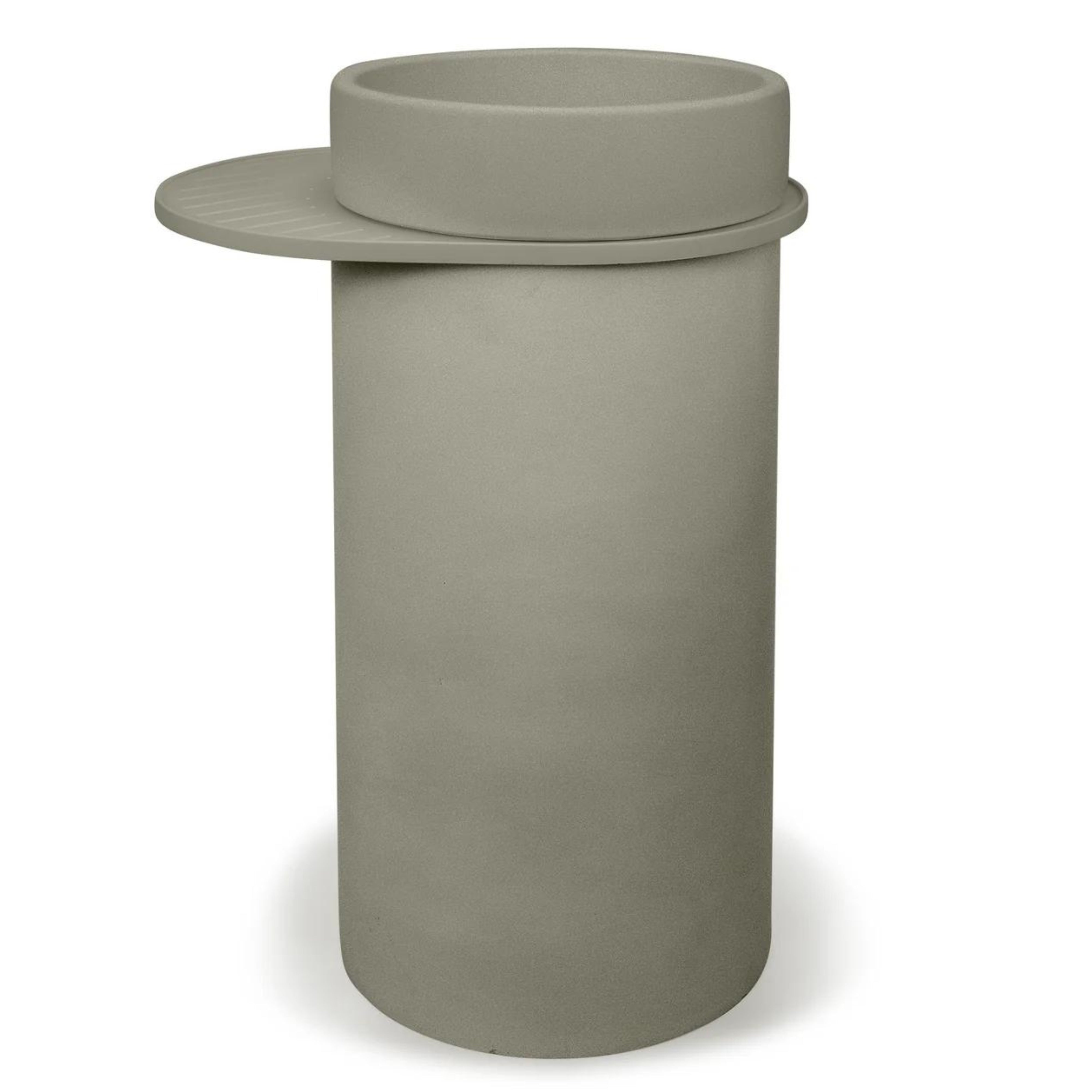 NOOD CO CYLINDER BOWL FREESTANDING BASIN OLIVE