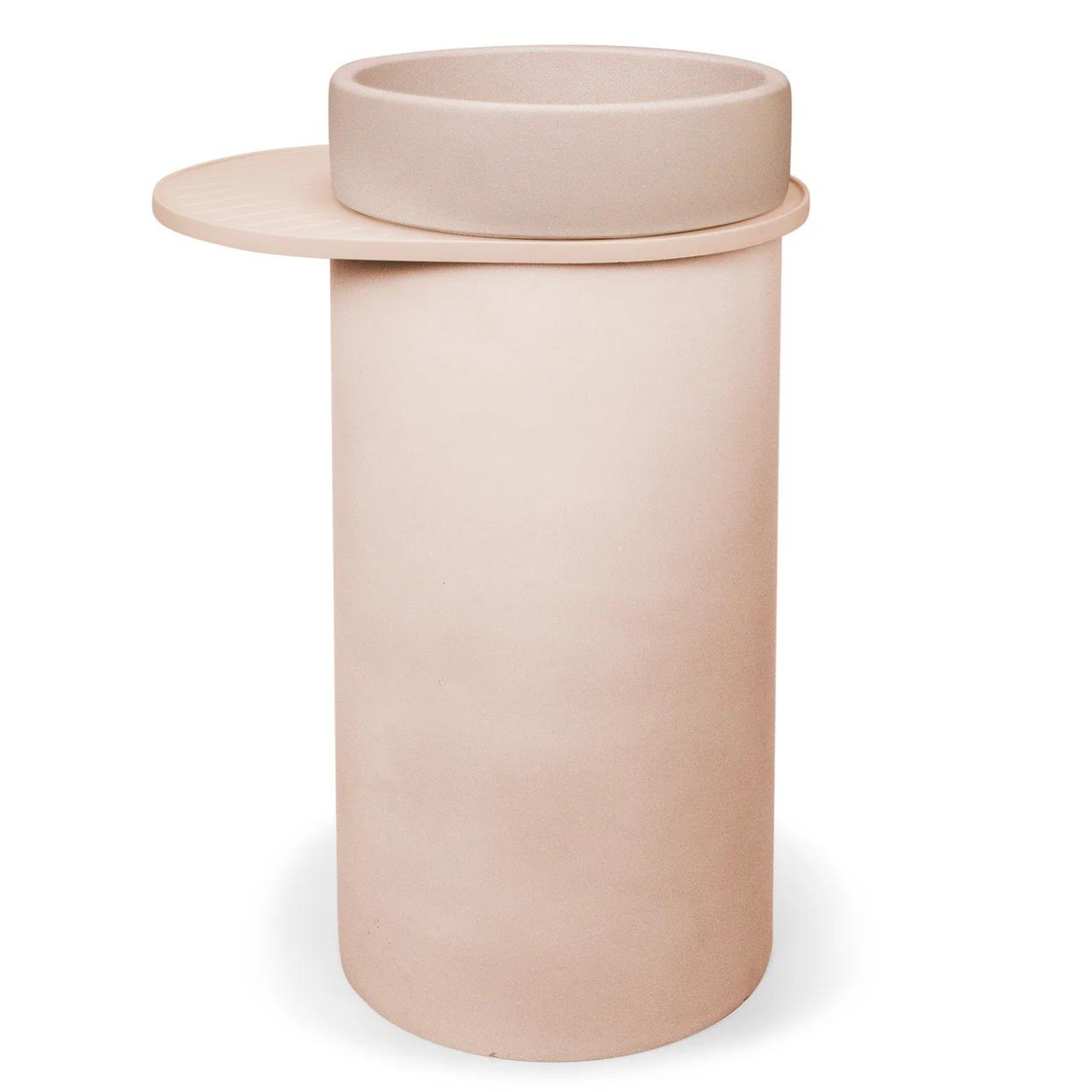 NOOD CO CYLINDER BOWL FREESTANDING BASIN PASTEL PEACH