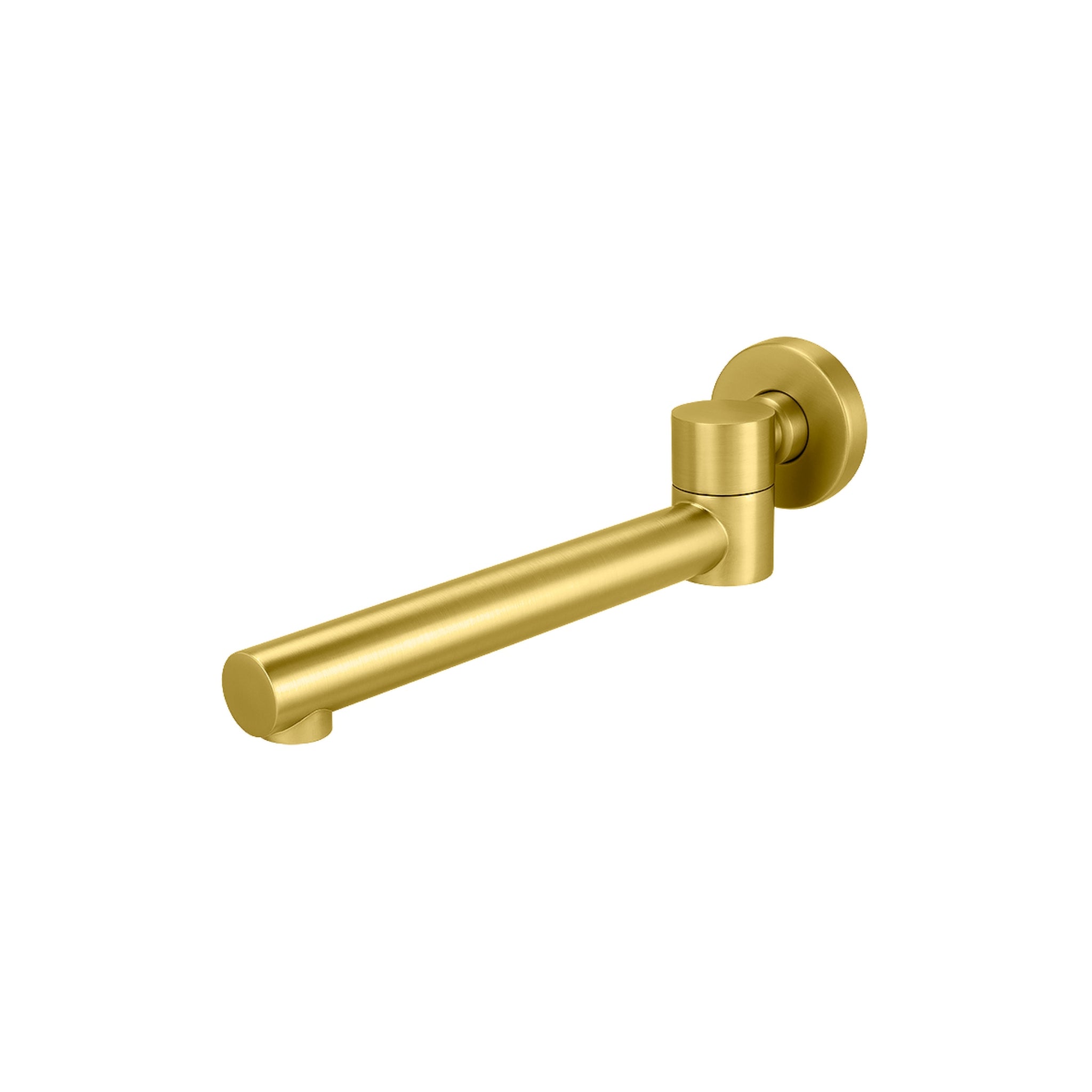 AQUAPERLA SWIVEL WALL BATH SPOUT 247MM BRUSHED BRASS