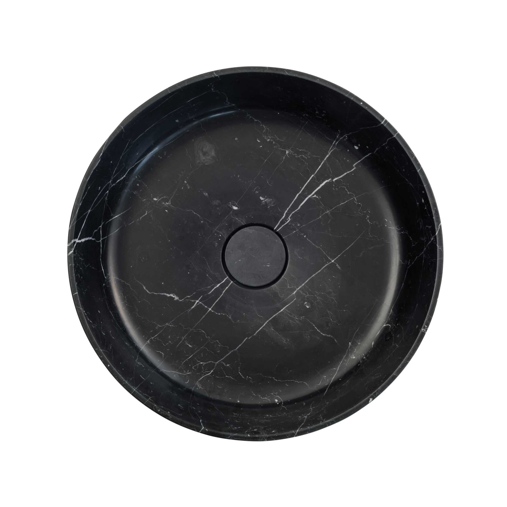 SEIMA LITHOS 400 ABOVE COUNTER STONE BASIN NERO MARQUINA MARBLE 400MM