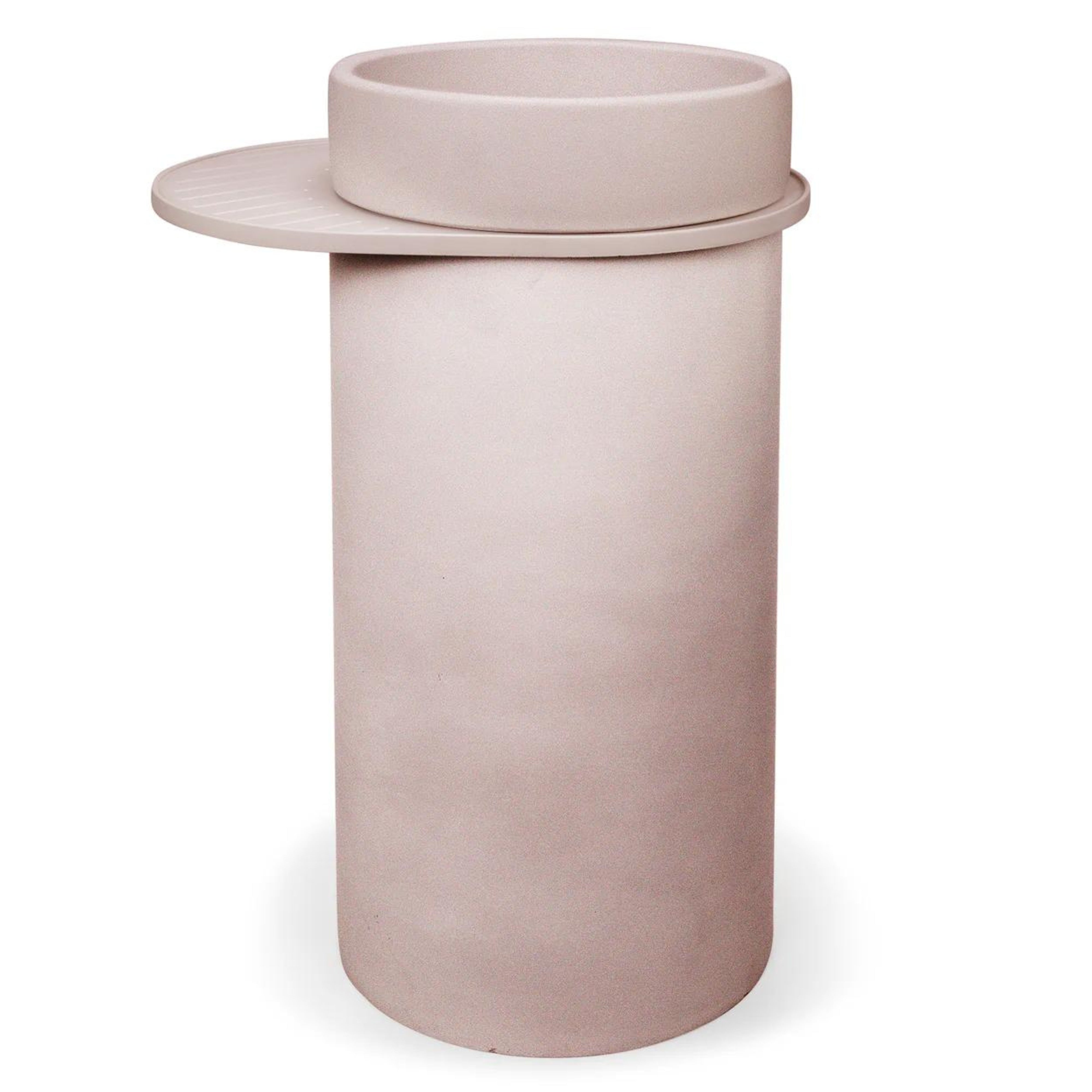 NOOD CO CYLINDER BOWL FREESTANDING BASIN BLUSH PINK