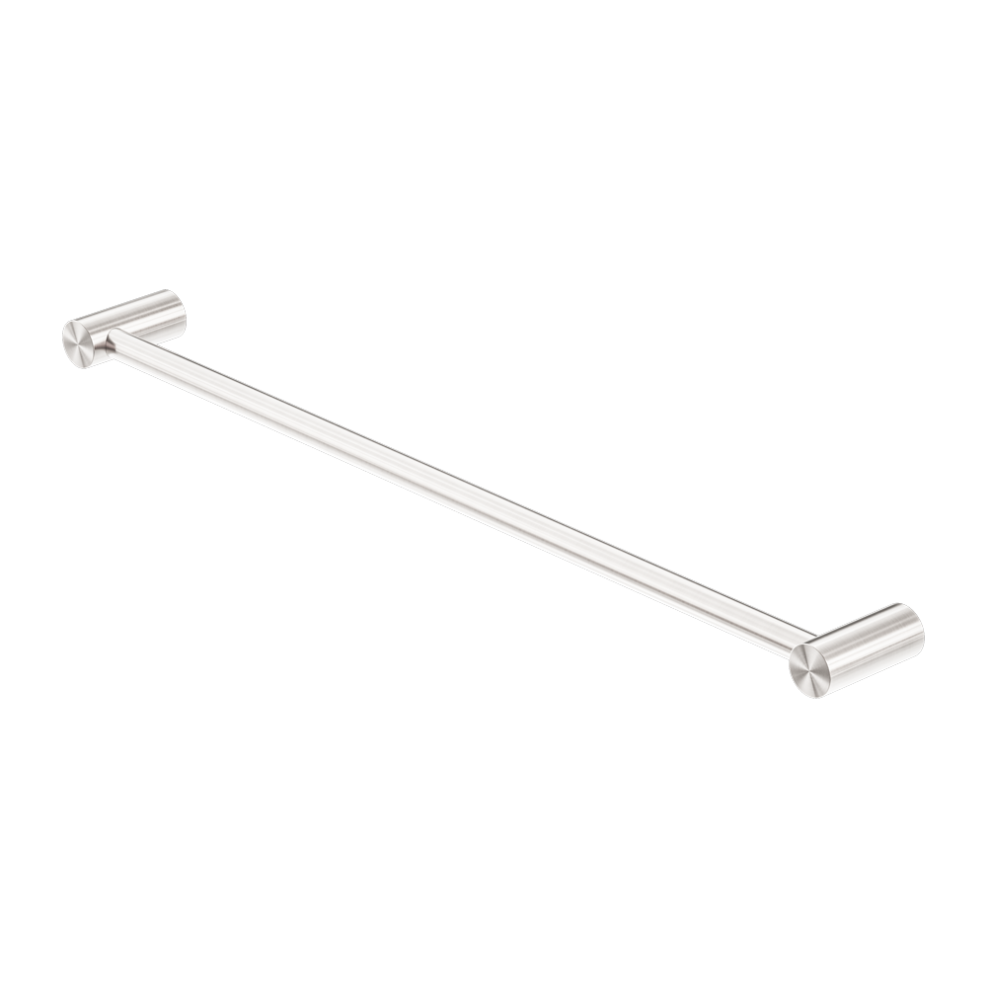 NERO ZEN NON-HEATED SINGLE TOWEL RAIL BRUSHED NICKEL (AVAILABLE IN 600MM AND 800MM)