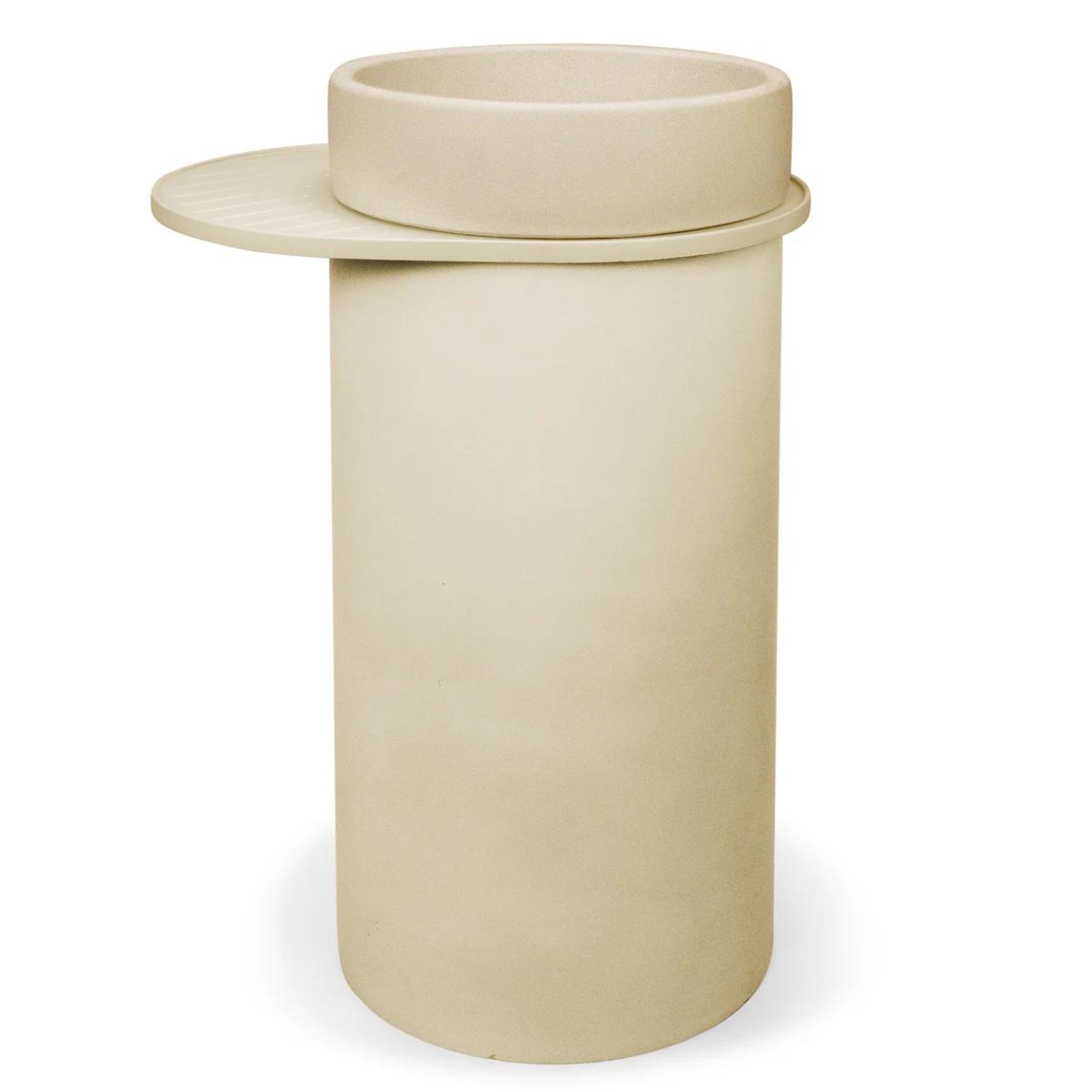 NOOD CO CYLINDER BOWL FREESTANDING BASIN CUSTARD