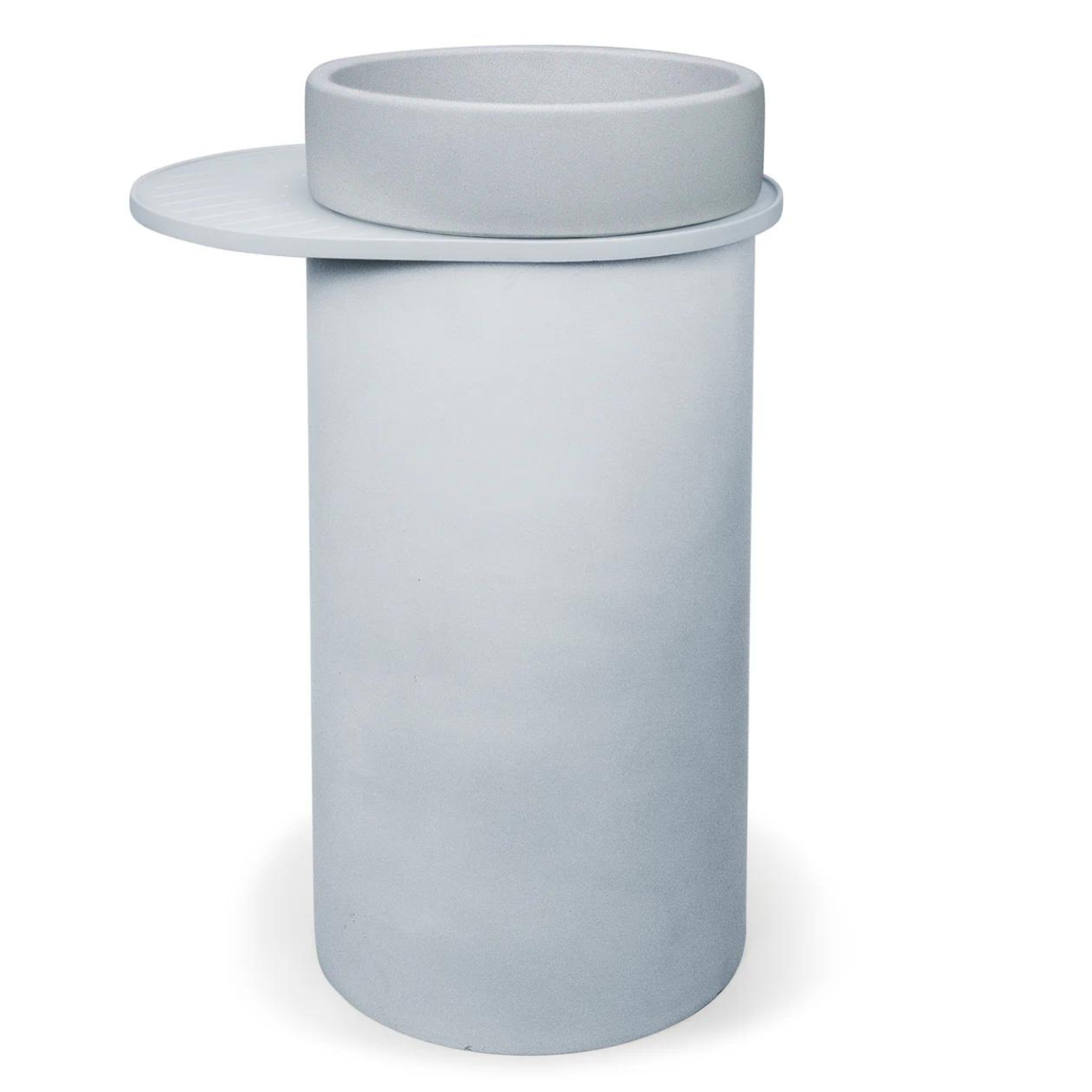 NOOD CO CYLINDER BOWL FREESTANDING BASIN POWDER BLUE