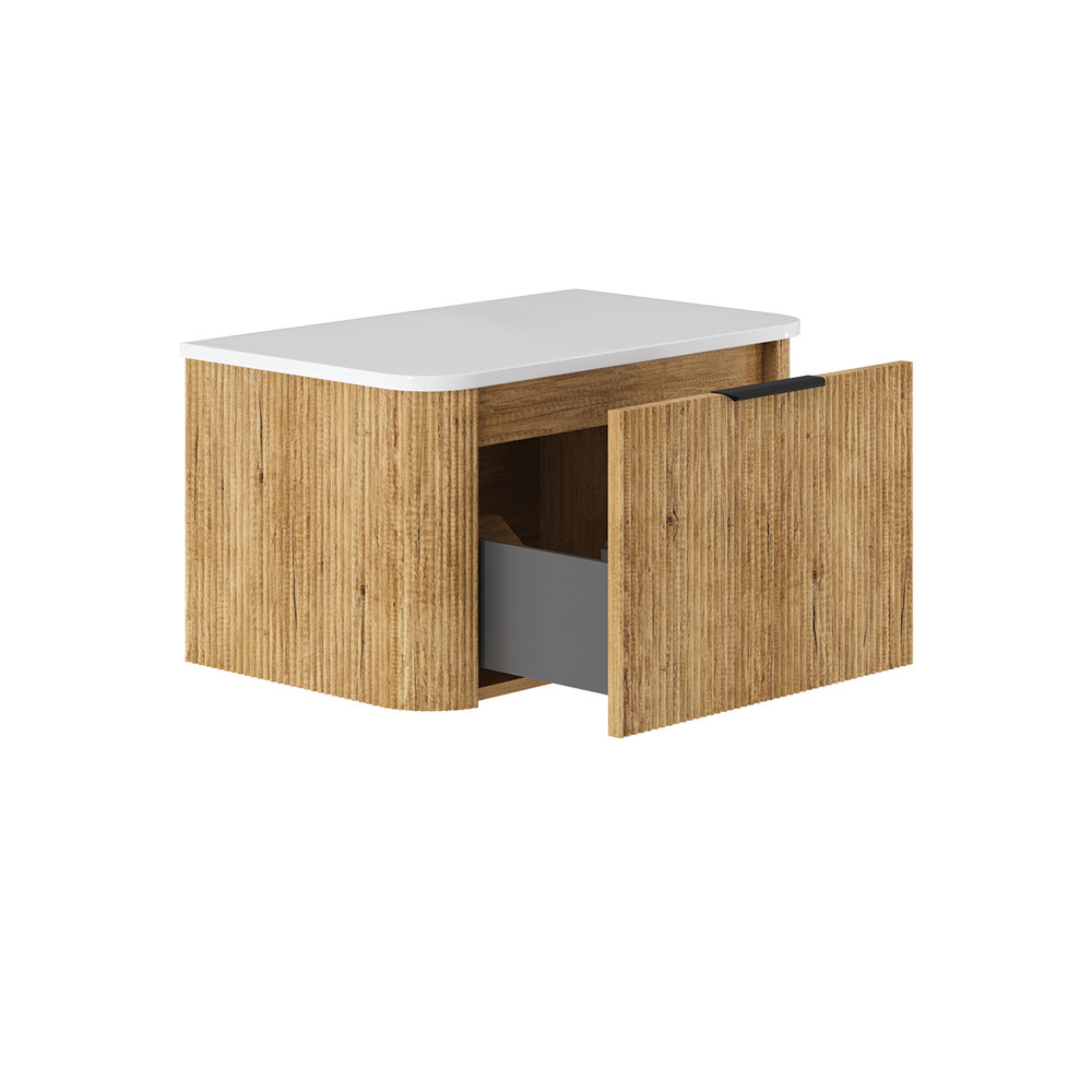 FIENZA MINKA SCANDI OAK 750MM SINGLE BOWL WALL HUNG VANITY