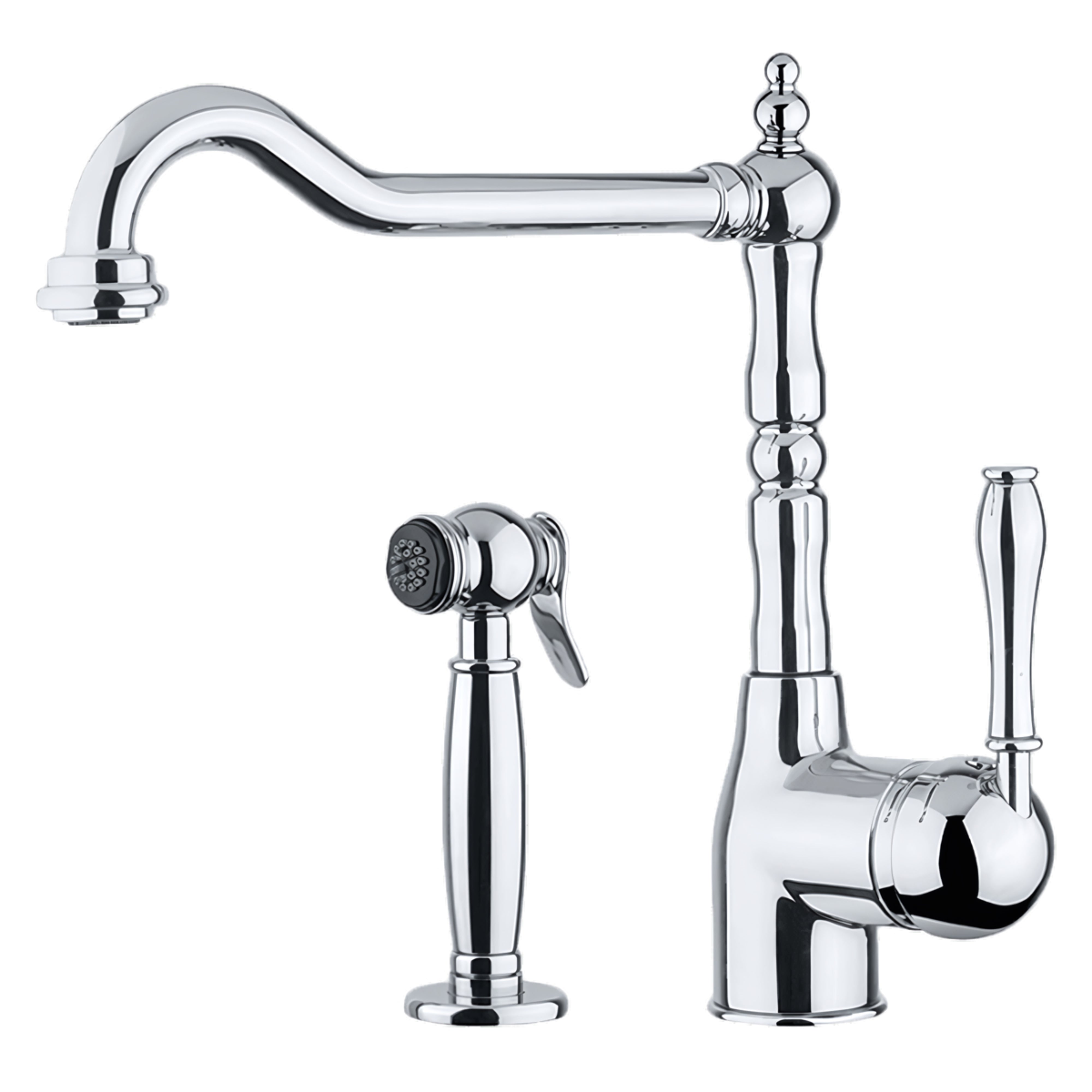 ARMANDO VICARIO PROVINCIAL PULL-OUT SINK MIXER WITH SIDE SPRAY CHROME