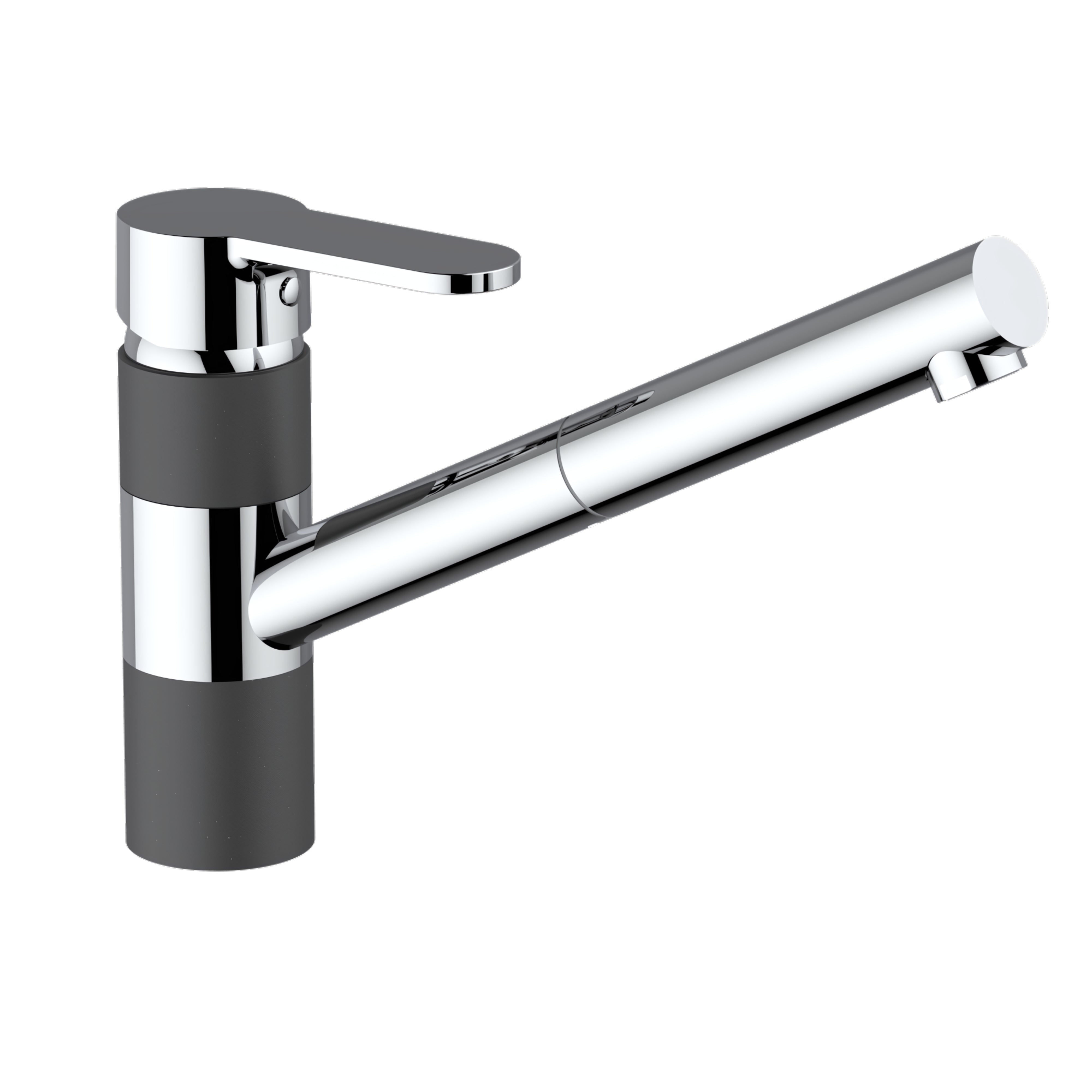 ARMANDO VICARIO ISA PULL-OUT SINK MIXER CHROME AND ONYX