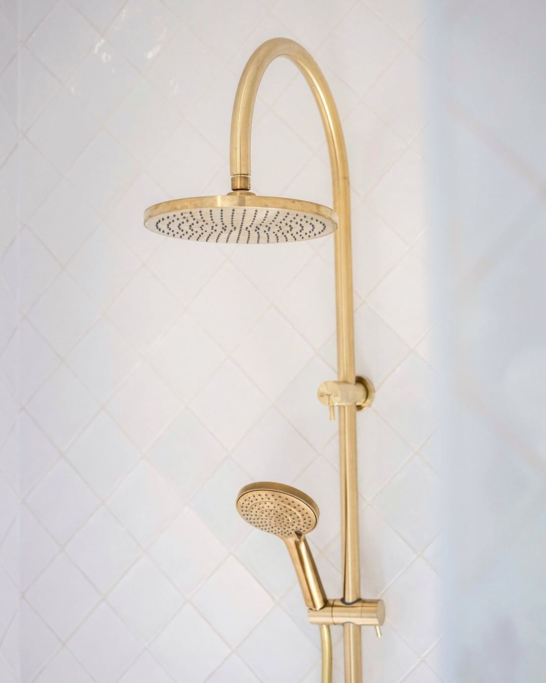 NERO OPAL TWIN SHOWER WITH AIR SHOWER 339MM BRUSHED GOLD