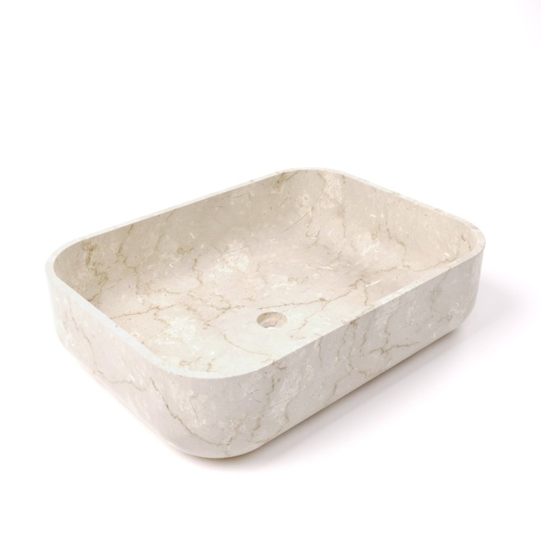 CARVUS BHUMI RECTANGULAR ABOVE COUNTER MARBLE BASIN ITALIAN BEIGE 510MM