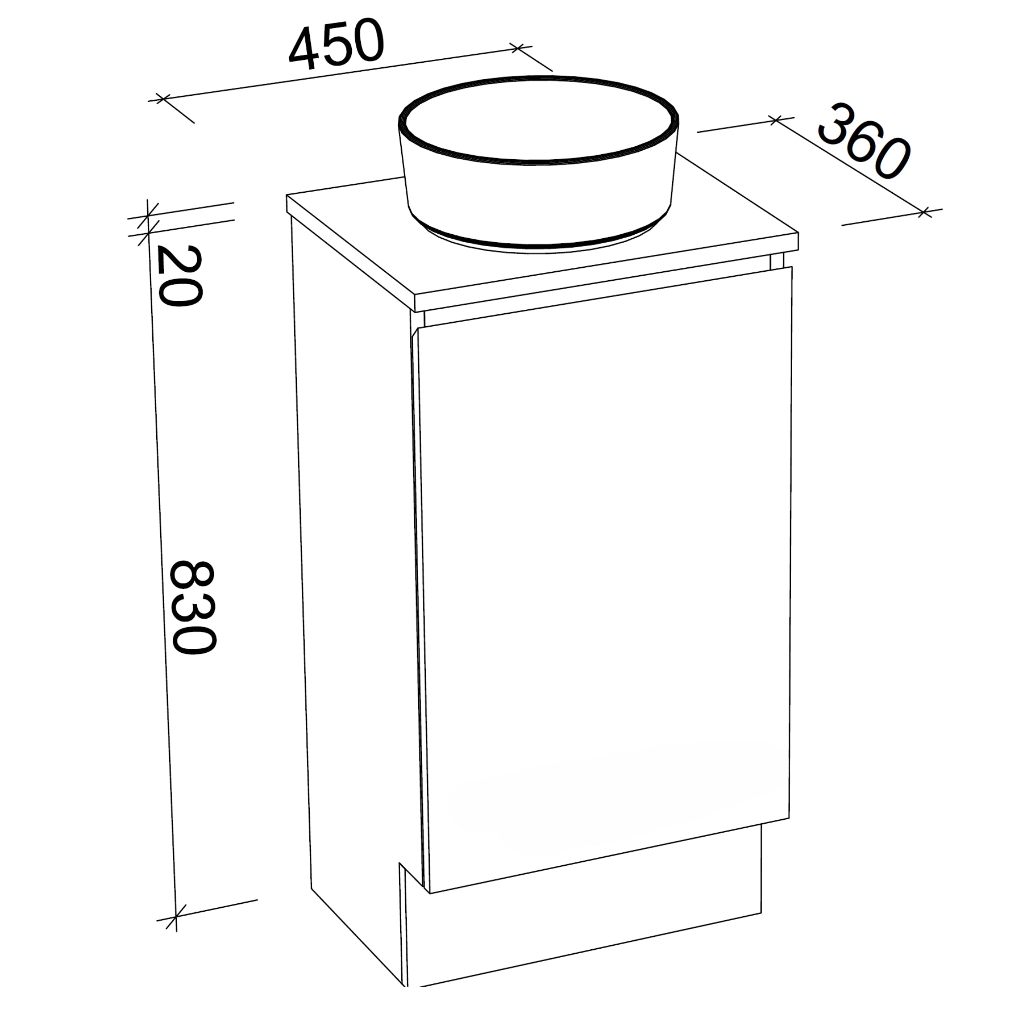 Test 2 TIMBERLINE BILLIE SPACE SAVING CUSTOM FLOOR STANDING VANITY (ALL SIZING) (Copy)