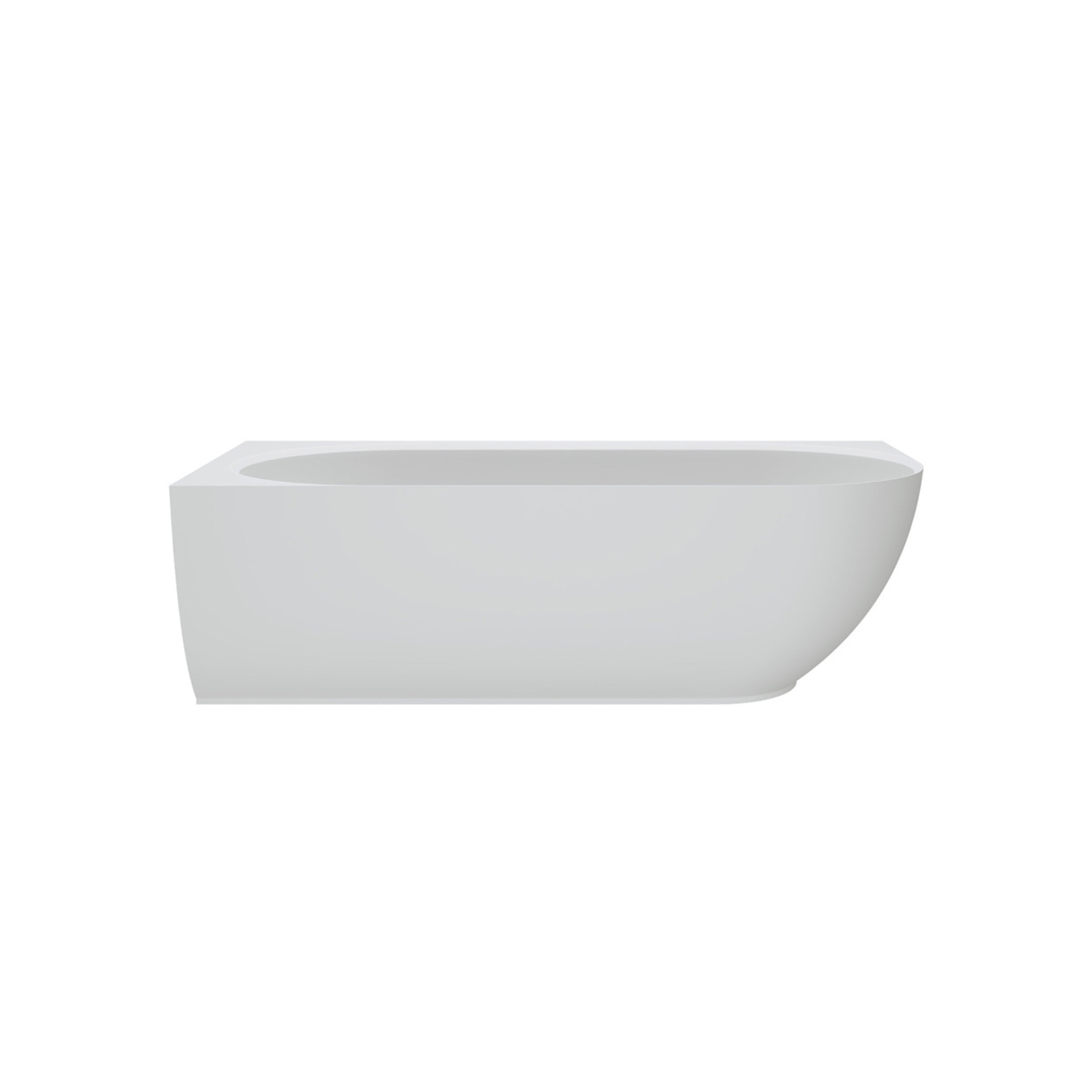 FIENZA MATTA SOLID SURFACE LEFT CORNER BATHTUB MATTE WHITE 1750MM