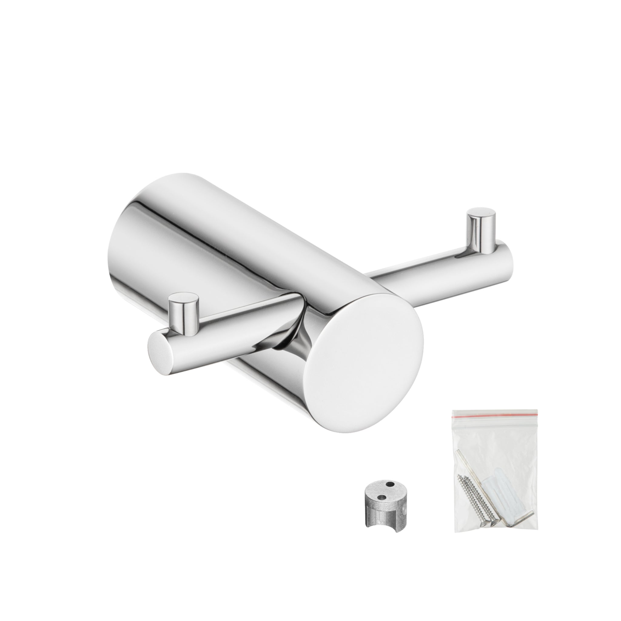 AQUAQUAPERLA DOUBLE ROBE HOOK CHROME