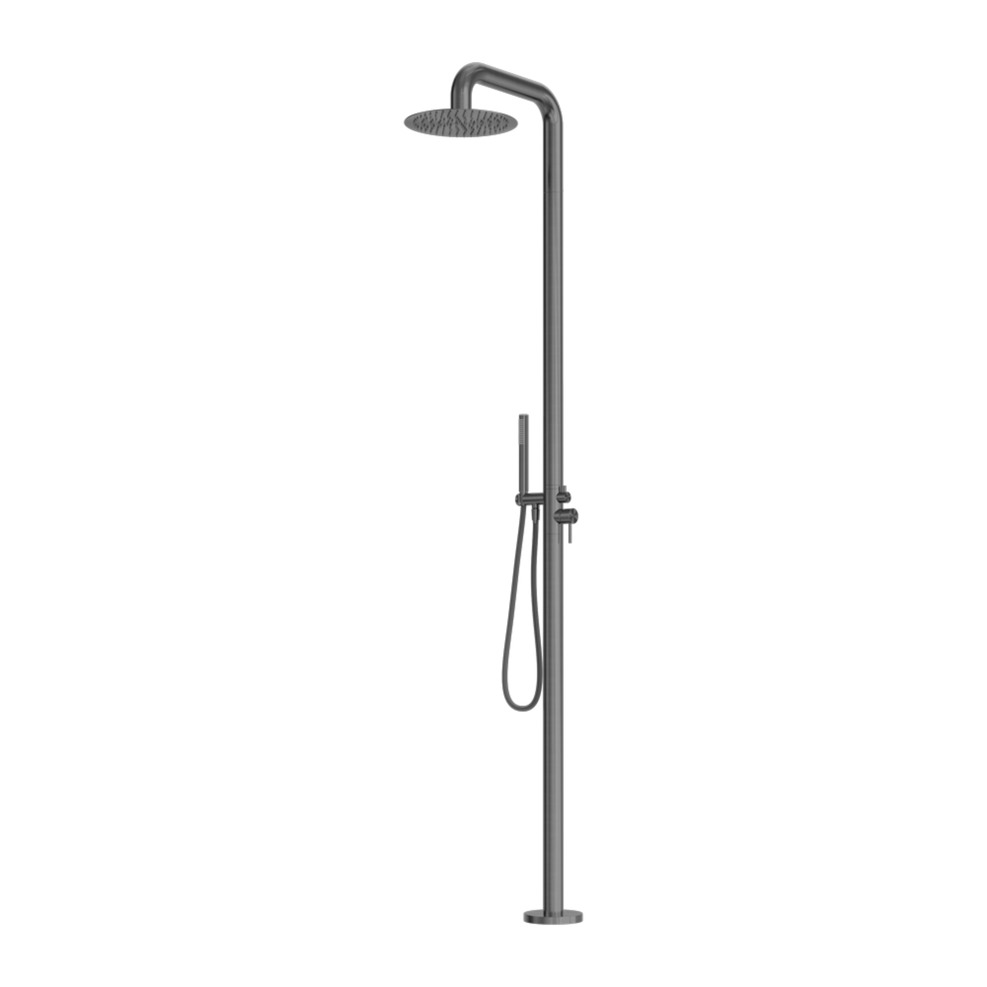 NERO ZEN OUTDOOR FREESTANDING SHOWER COLUMN GRAPHITE