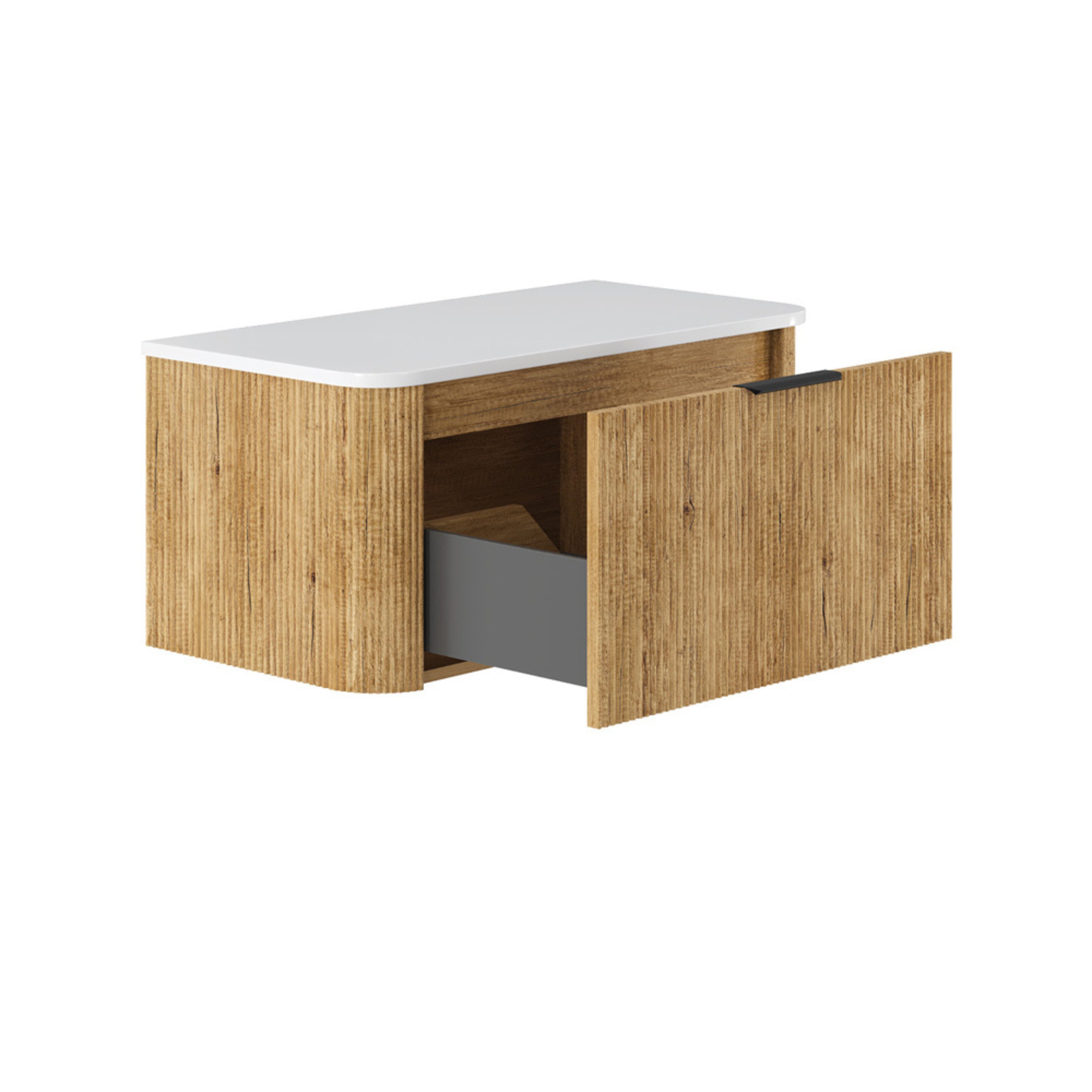 FIENZA MINKA SCANDI OAK 900MM SINGLE BOWL WALL HUNG VANITY