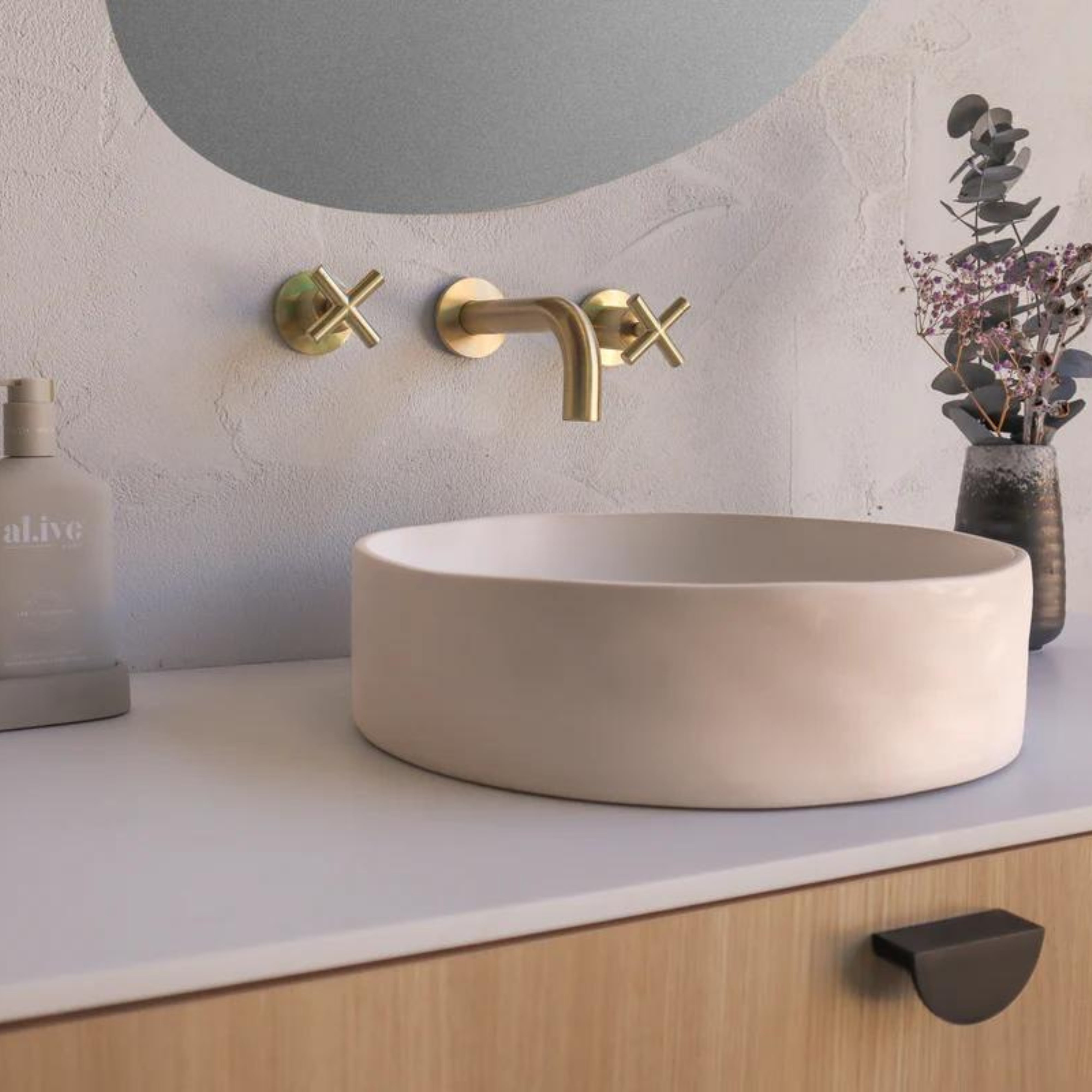 NOOD CO CONSCIOUS RANGE SLIP ABOVE COUNTER / WALL HUNG BASIN NOOD 380MM