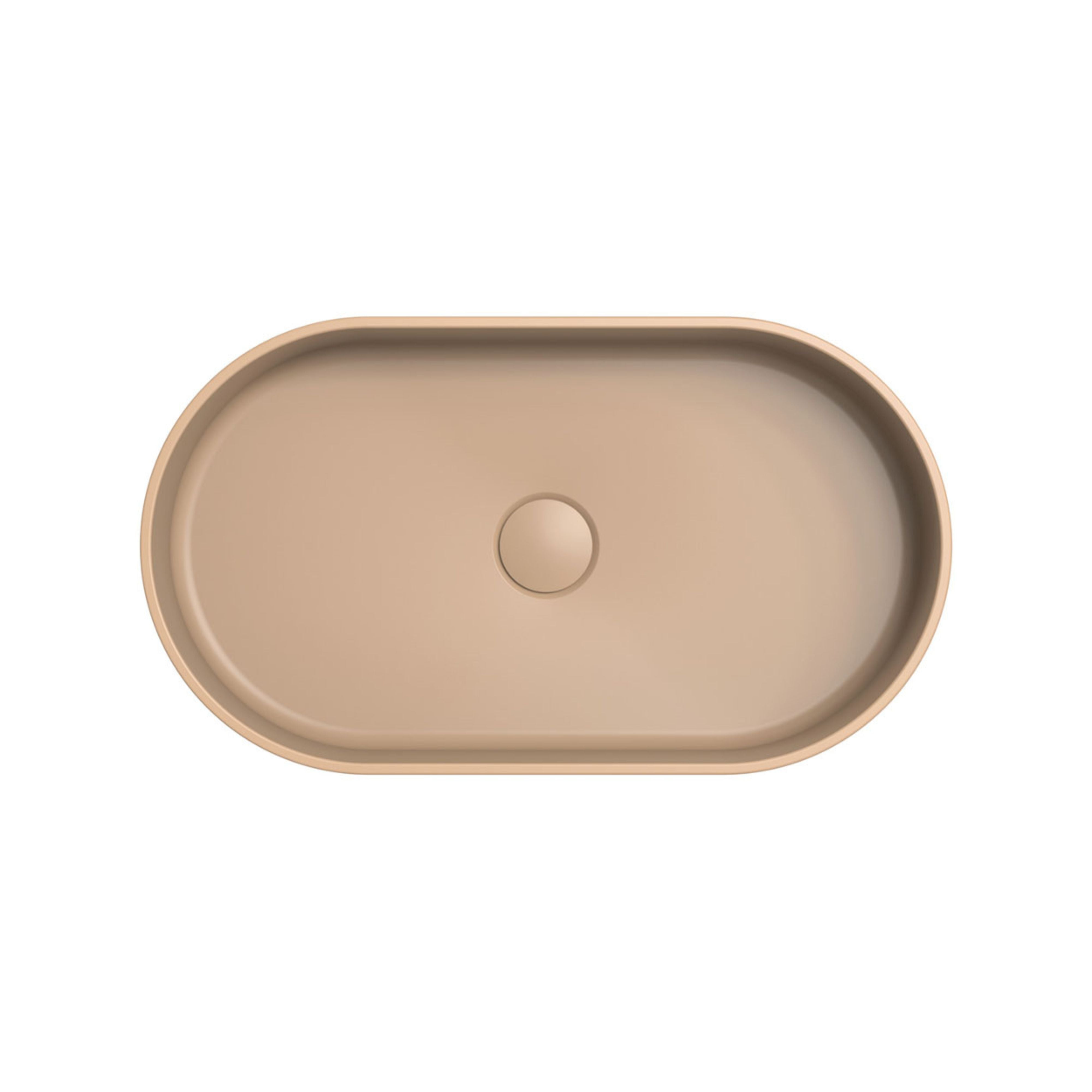 FIENZA MINKA PILL SOLID SURFACE ABOVE COUNTER BASIN DUSK 550MM