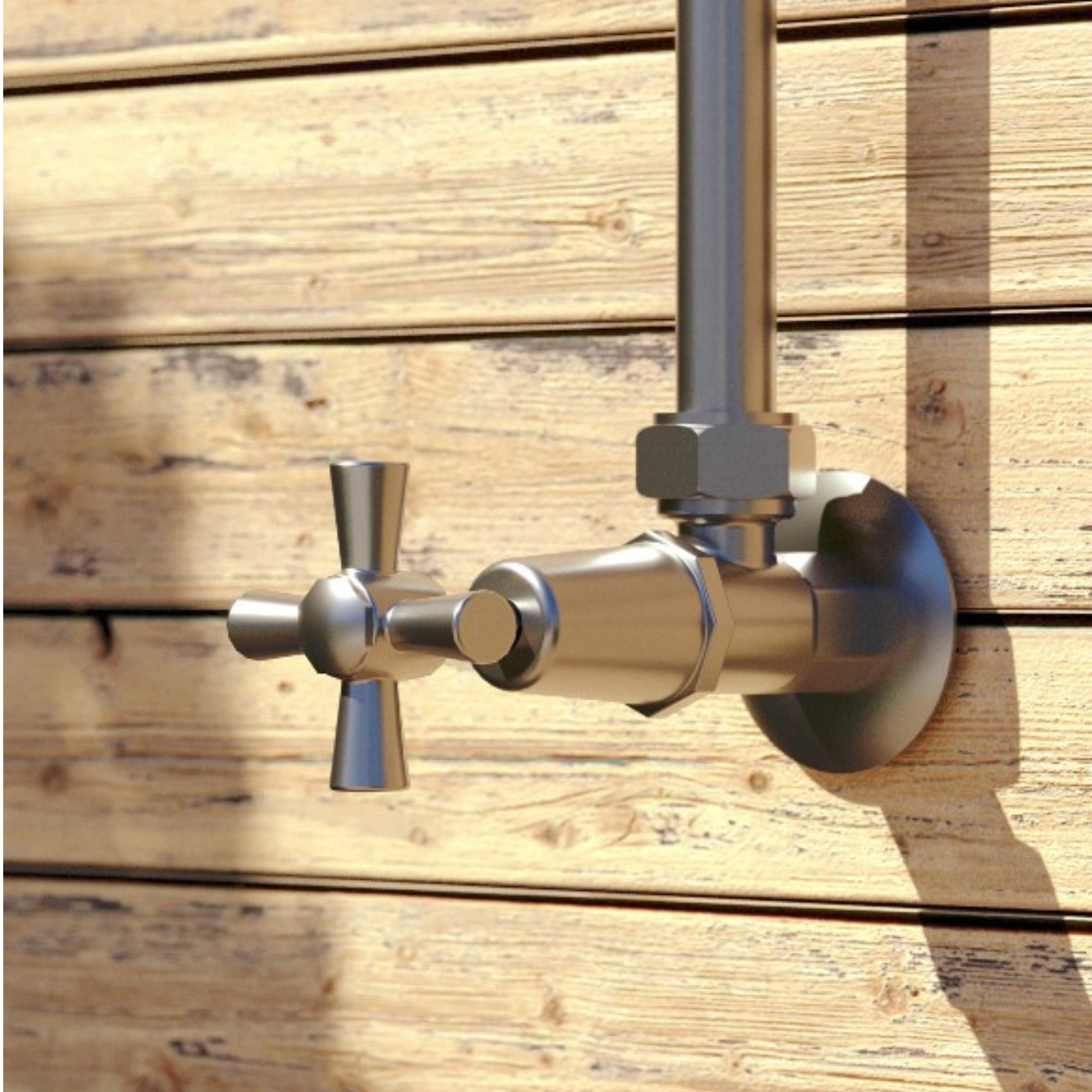 RAINWARE BRIBIE WALL MOUNTED OUTDOOR COLD SHOWER STAINLESS STEEL