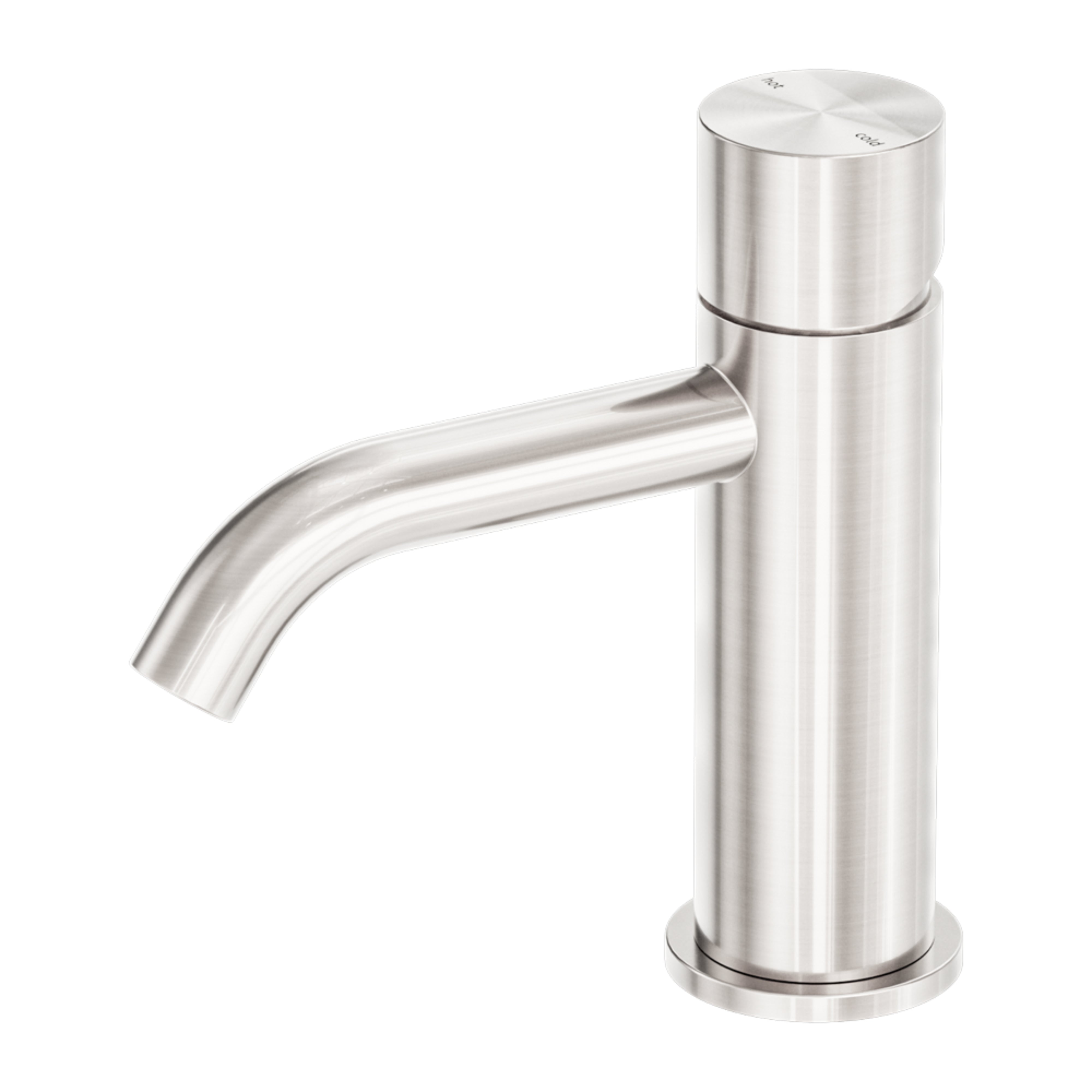 NERO ZEN BASIN MIXER HANDLESS 157MM BRUSHED NICKEL