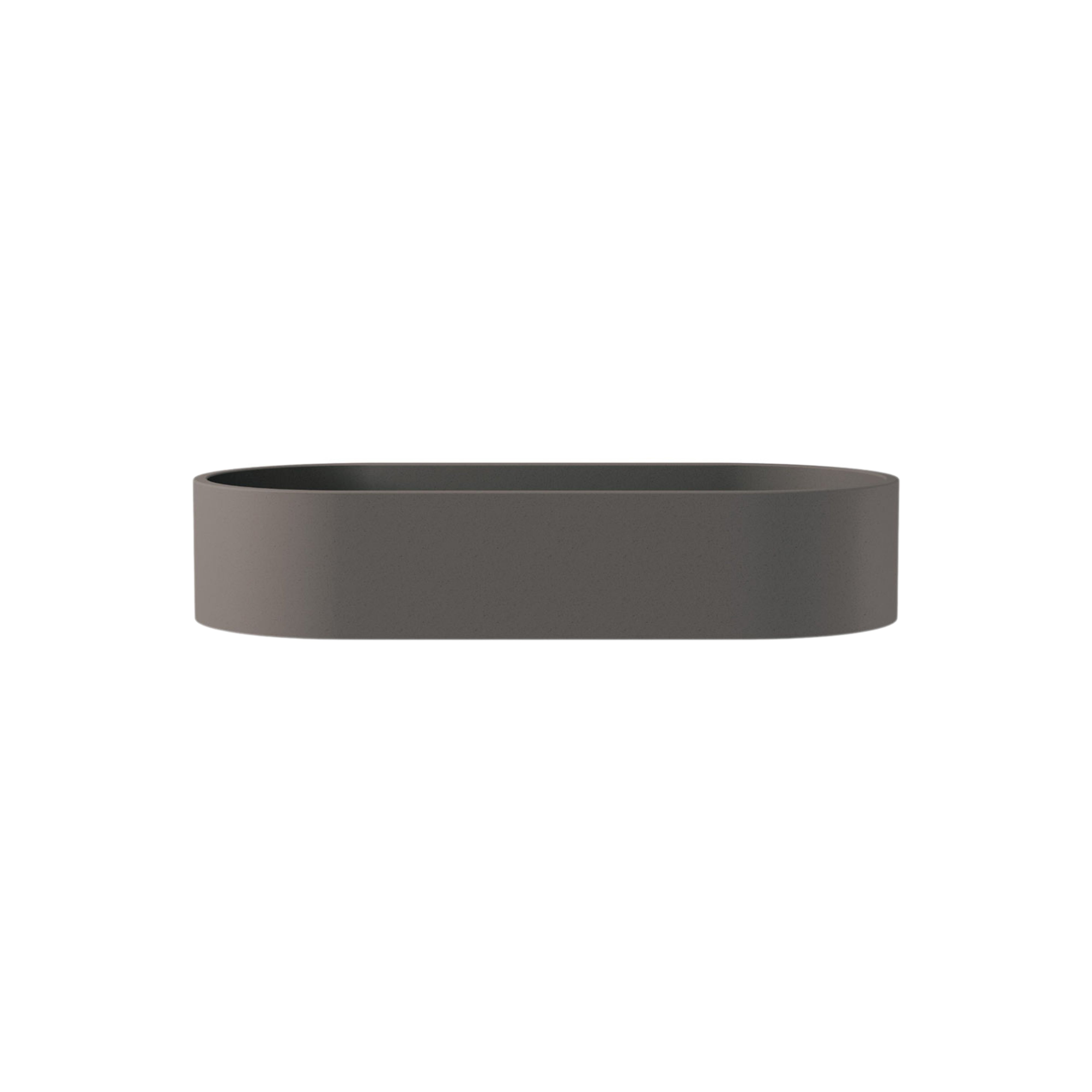 FIENZA JADA CONCRETE PILL ABOVE COUNTER BASIN WARM GREY 600MM