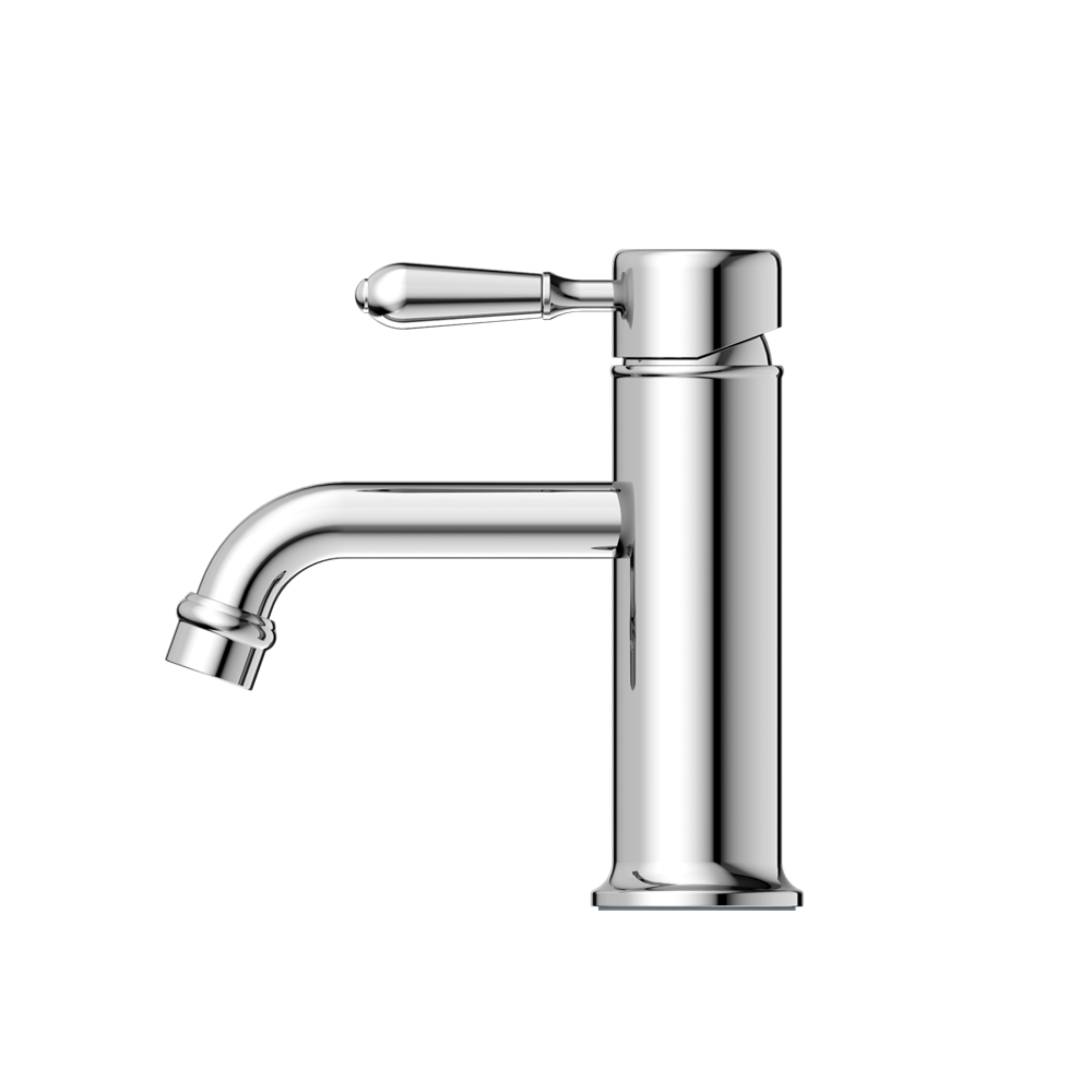 NERO YORK BASIN MIXER WITH METAL LEVER 170MM CHROME