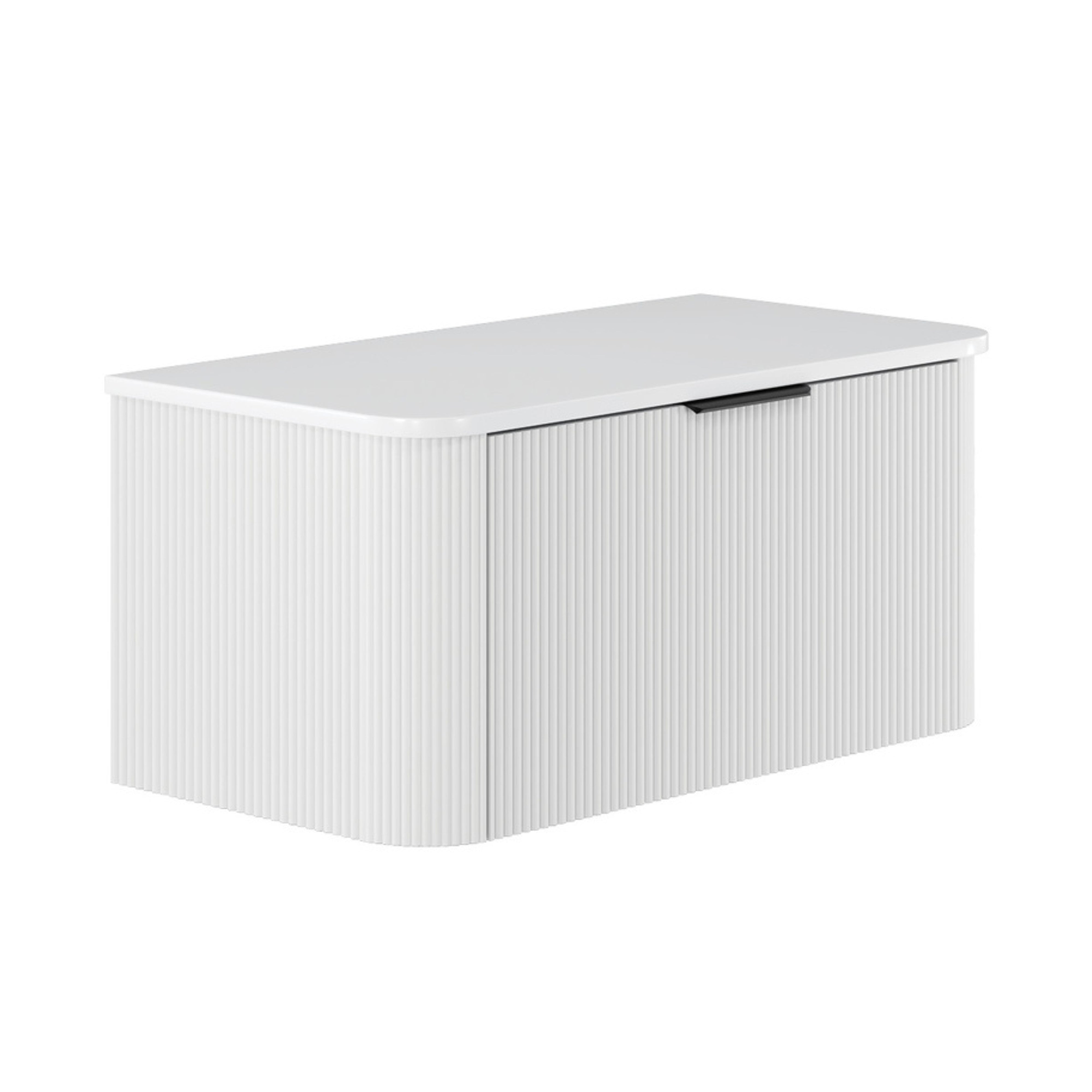 FIENZA MINKA SATIN WHITE 900MM SINGLE BOWL WALL HUNG VANITY