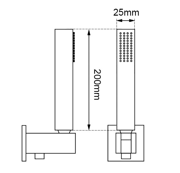 AQUAPERLA SHOWER ON RAIL WITH HAND HELD SHOWER 200MM CHROME