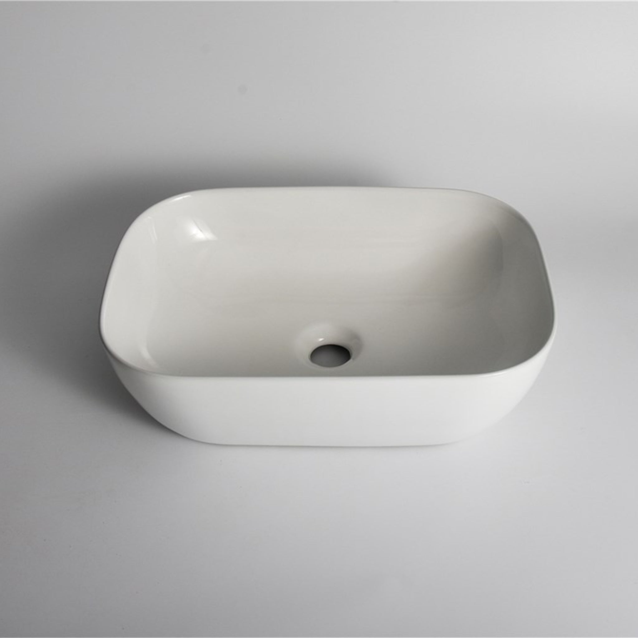 AQUAPERLA CERAMIC OVAL ABOVE COUNTER BASIN GLOSS WHITE 460MM