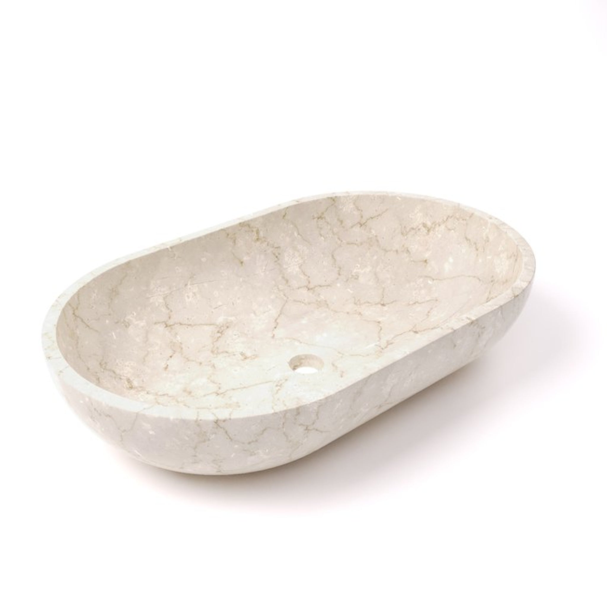 CARVUS VAYU OVAL ABOVE COUNTER MARBLE BASIN ITALIAN BEIGE 482MM