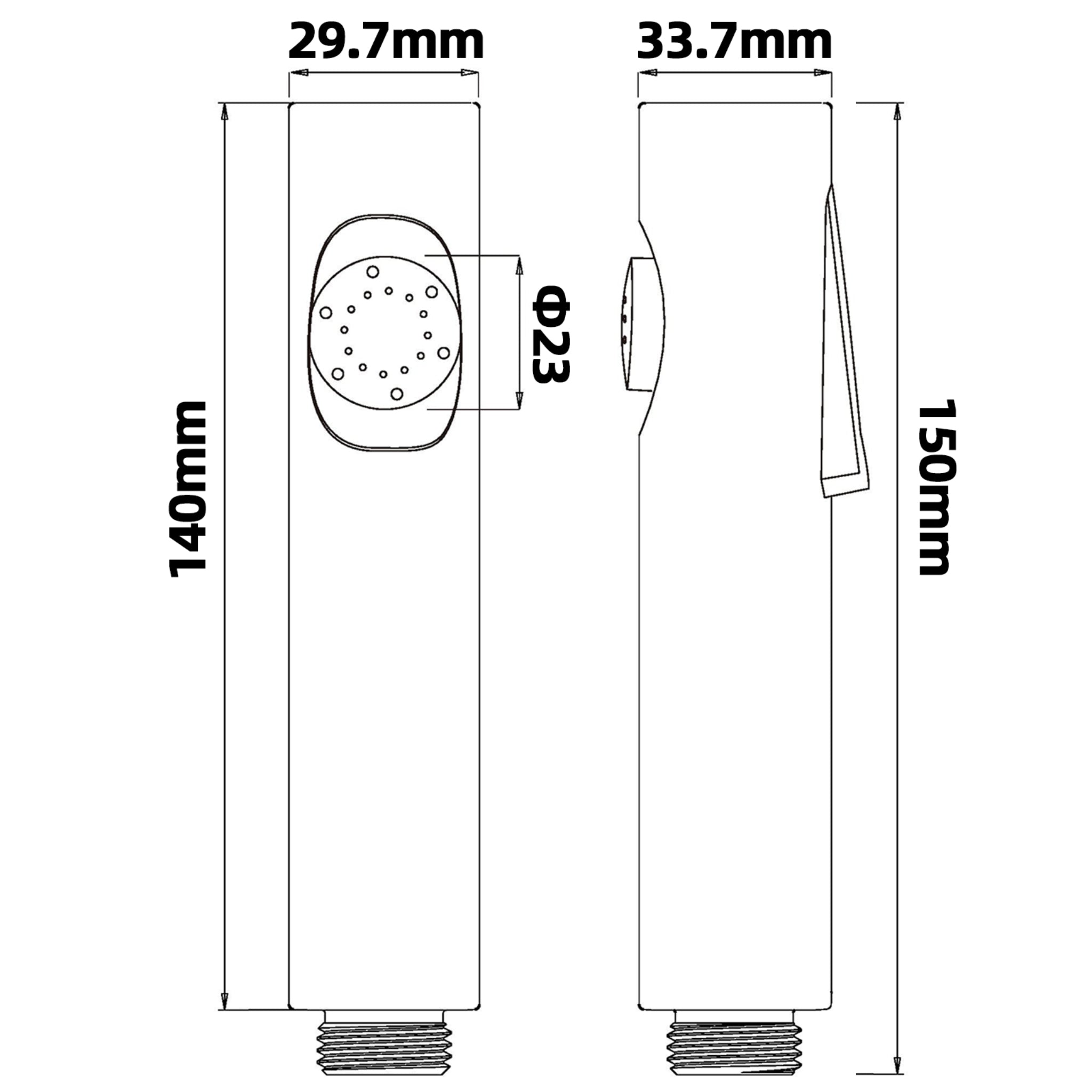 AQUAPERLA TOILET BIDET SPRAY KIT 150MM CHROME