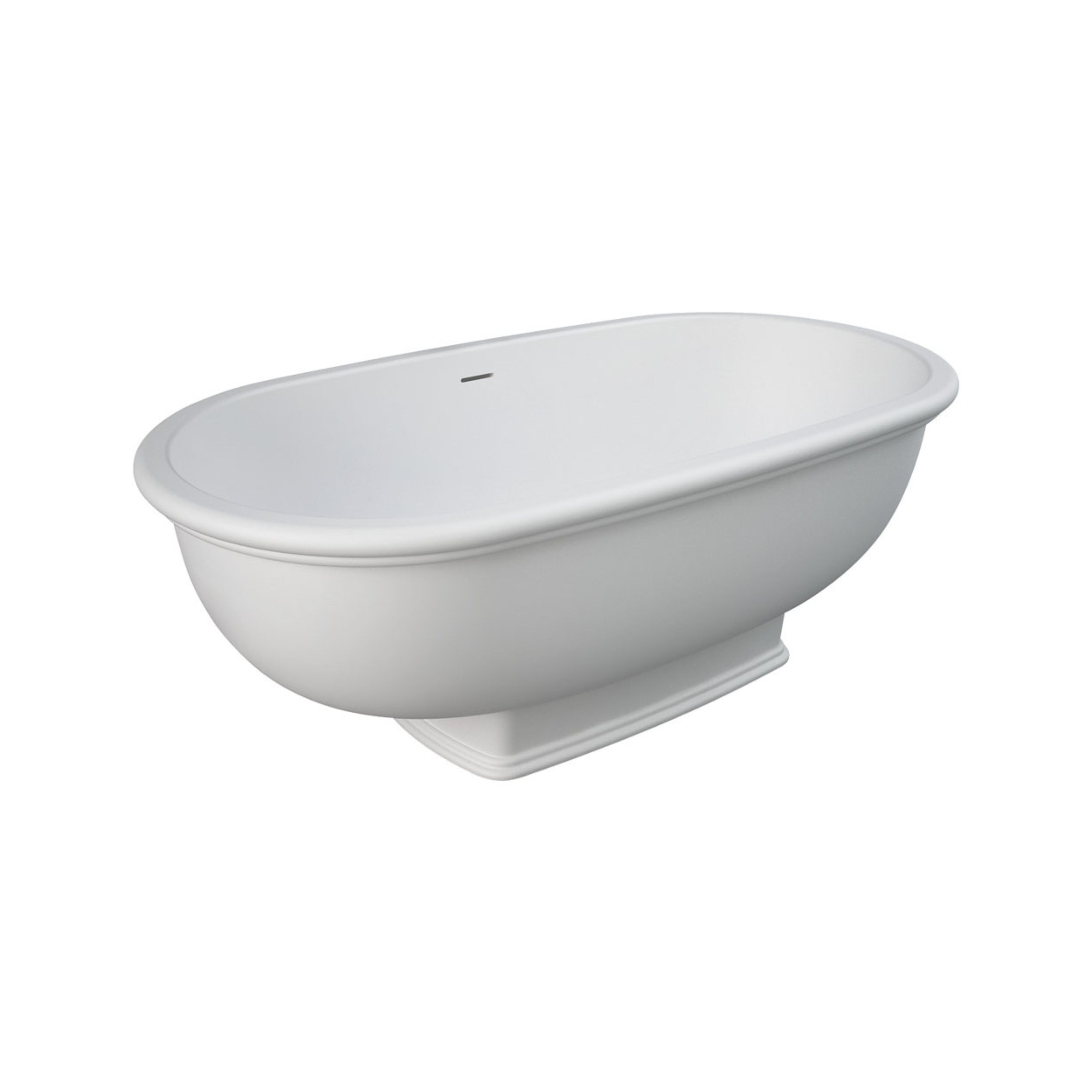 FIENZA RAK WASHINGTON SOLID SURFACE FREESTANDING BATHTUB MATTE WHITE 1560MM