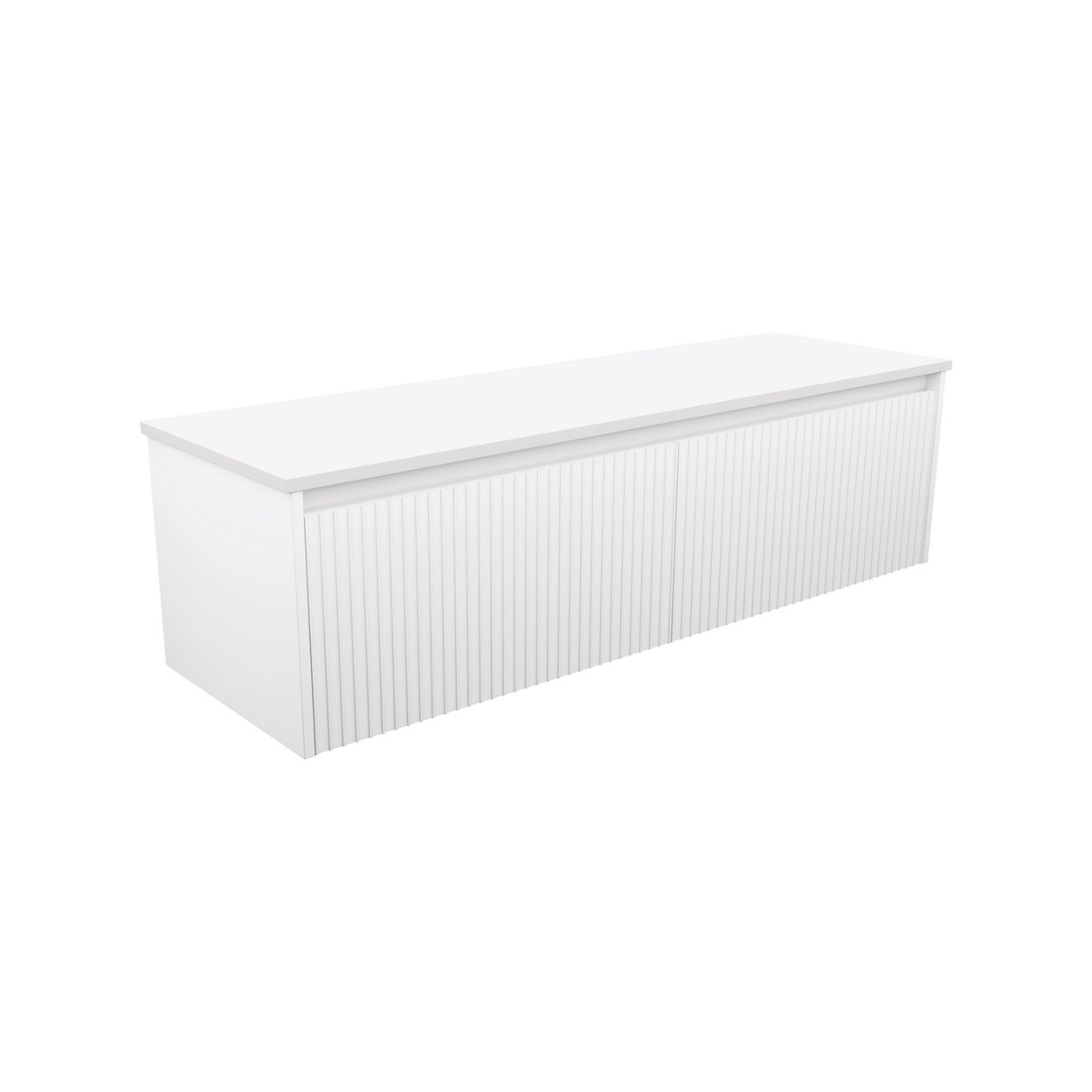 FIENZA ALINA SATIN WHITE 1500MM DOUBLE BOWL WALL HUNG VANITY