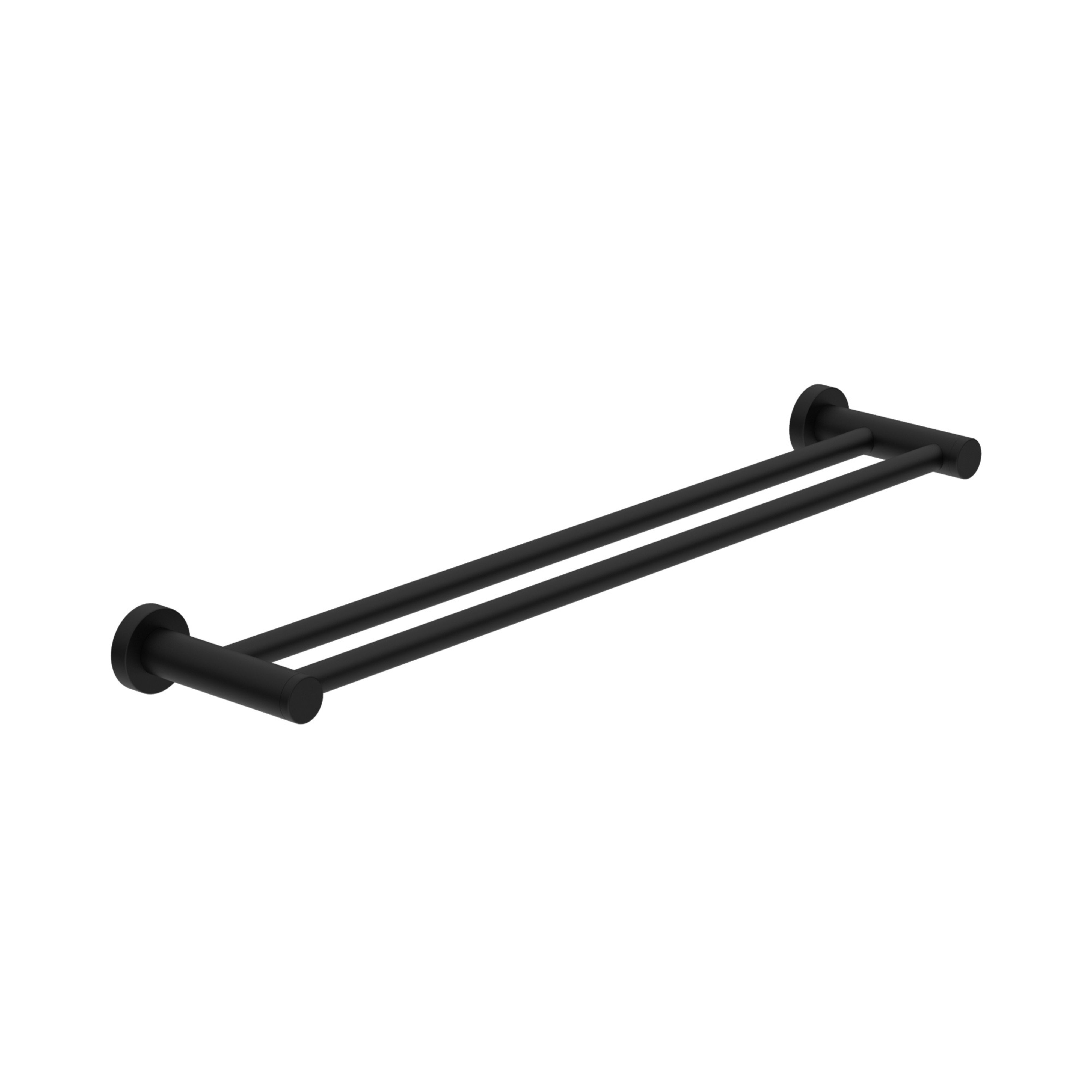 NERO CLASSIC NON-HEATED DOUBLE TOWEL RAIL MATTE BLACK (AVAILABLE IN 600MM AND 800MM)