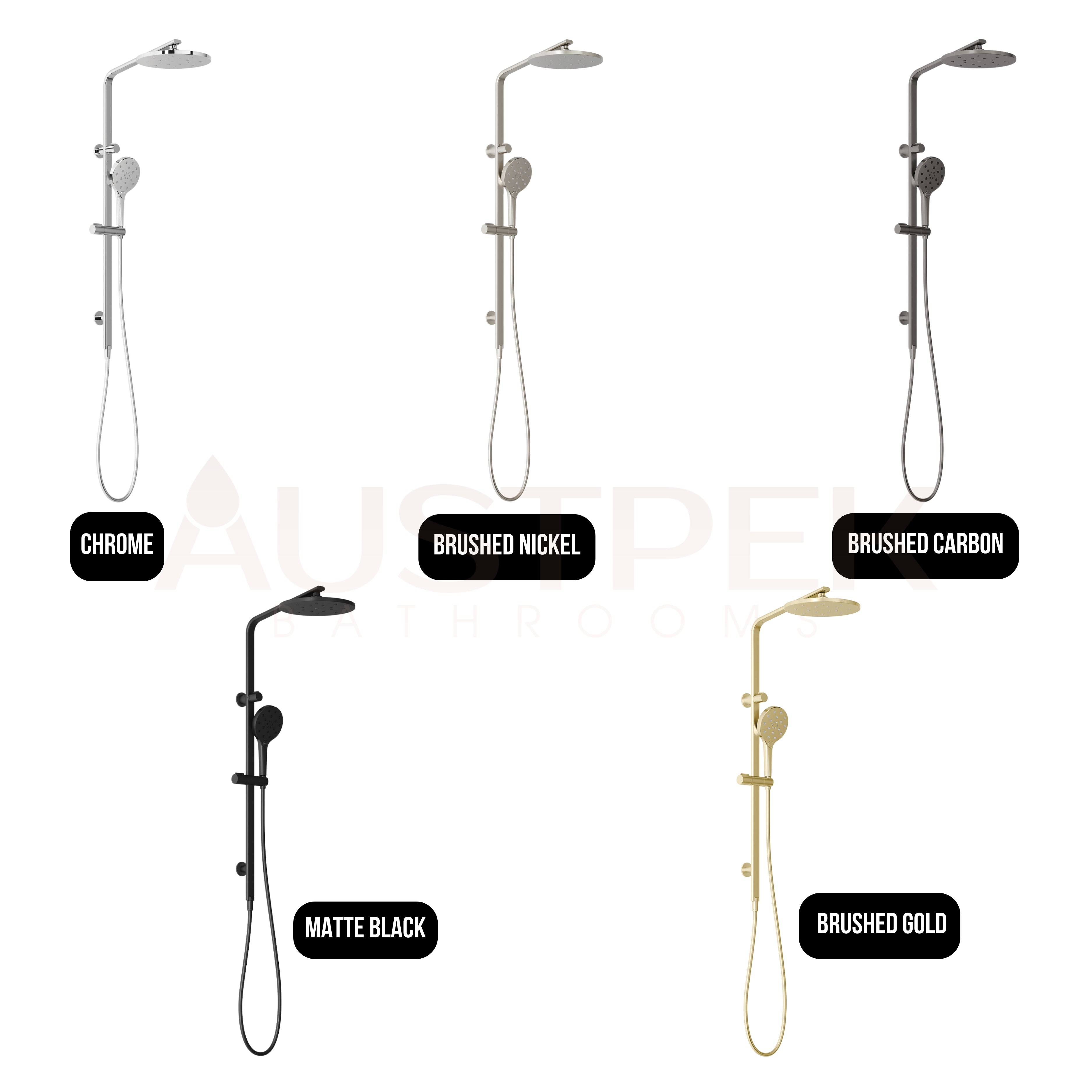 PHOENIX OXLEY TWIN SHOWER BRUSHED NICKEL