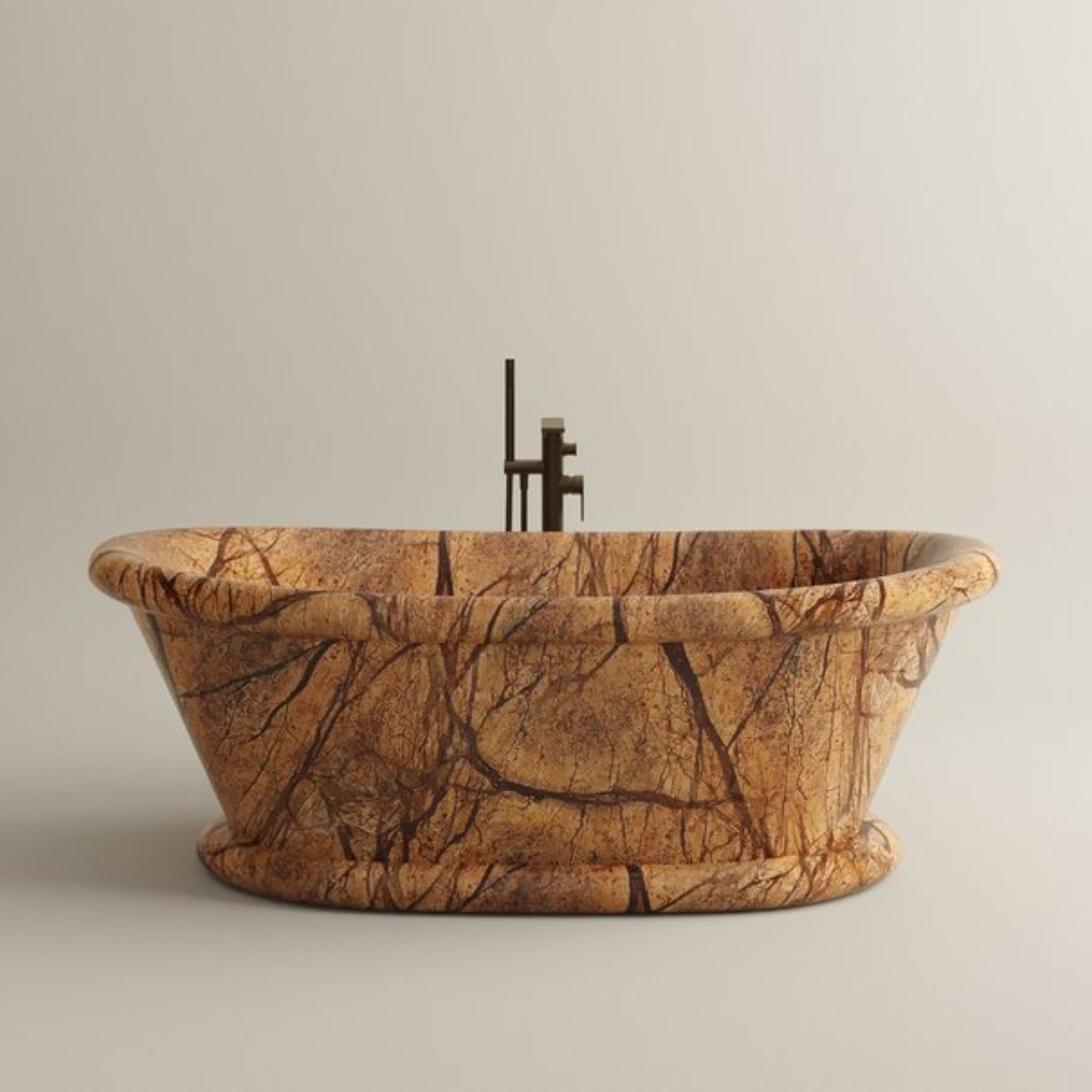 CARVUS NEELAM MARBLE FREESTANDING BATHTUB RAINFOREST BROWN (ALL SIZES)