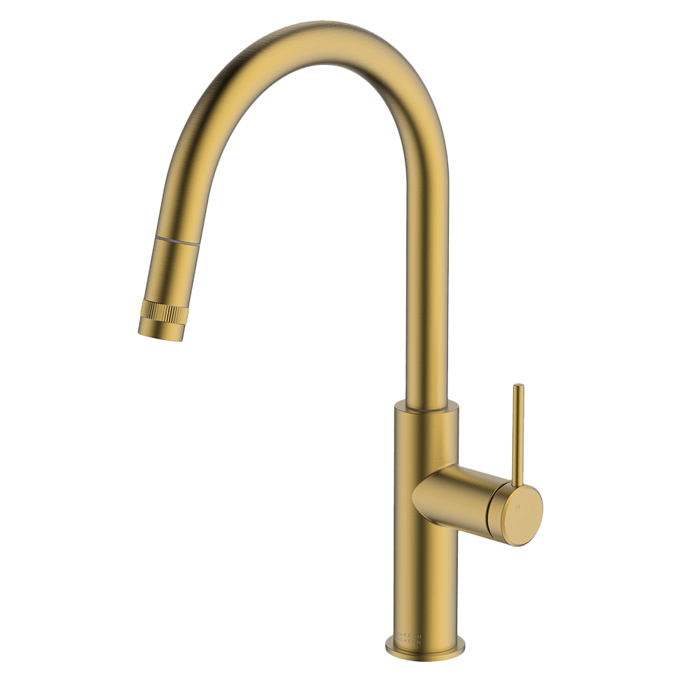 GARETH ASHTON POCO PULL-OUT SINK MIXER BRUSHED BRASS