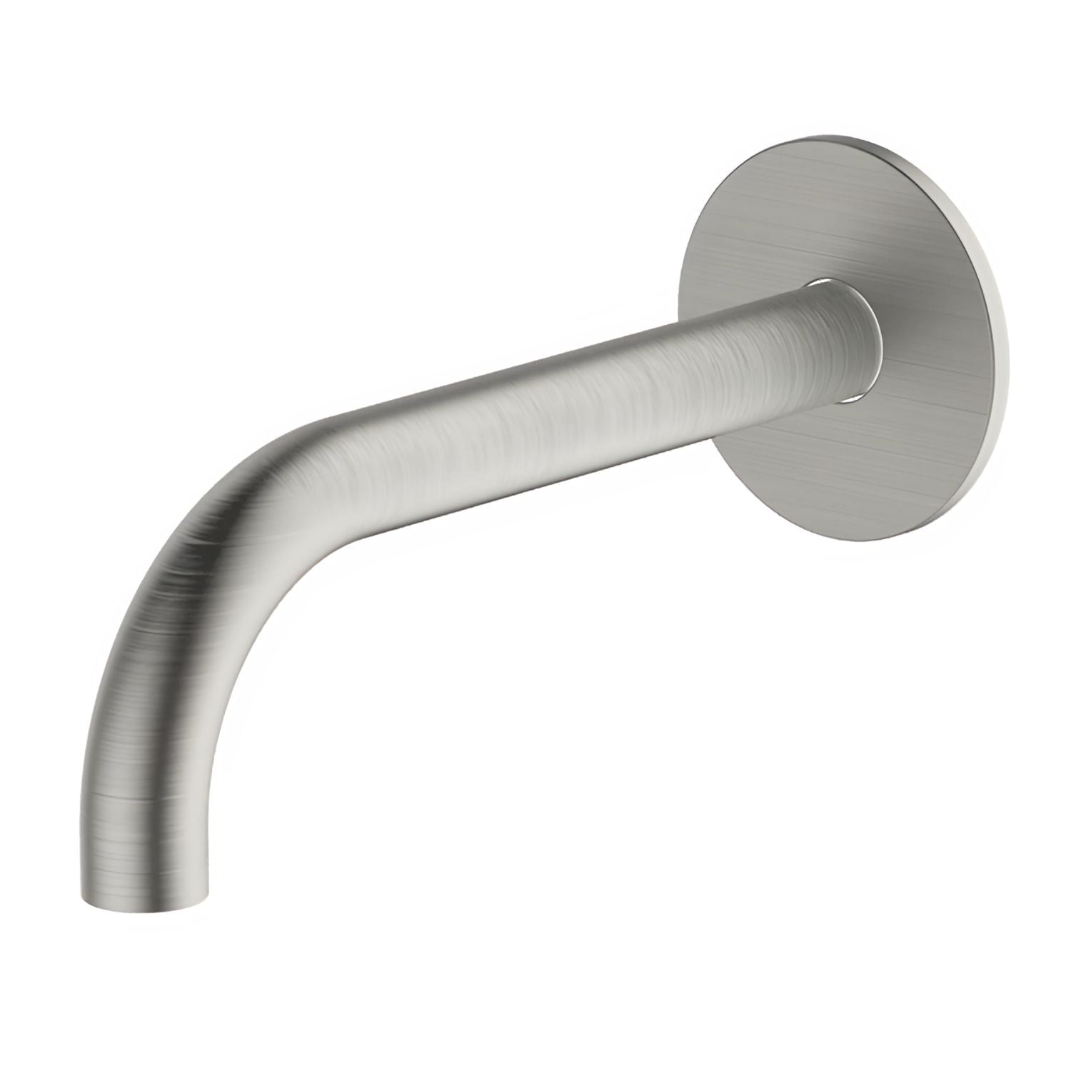 GARETH ASHTON POCO CURVED BASIN / BATH SPOUT BRUSHED NICKEL (AVAILABLE IN 165MM AND 220MM)