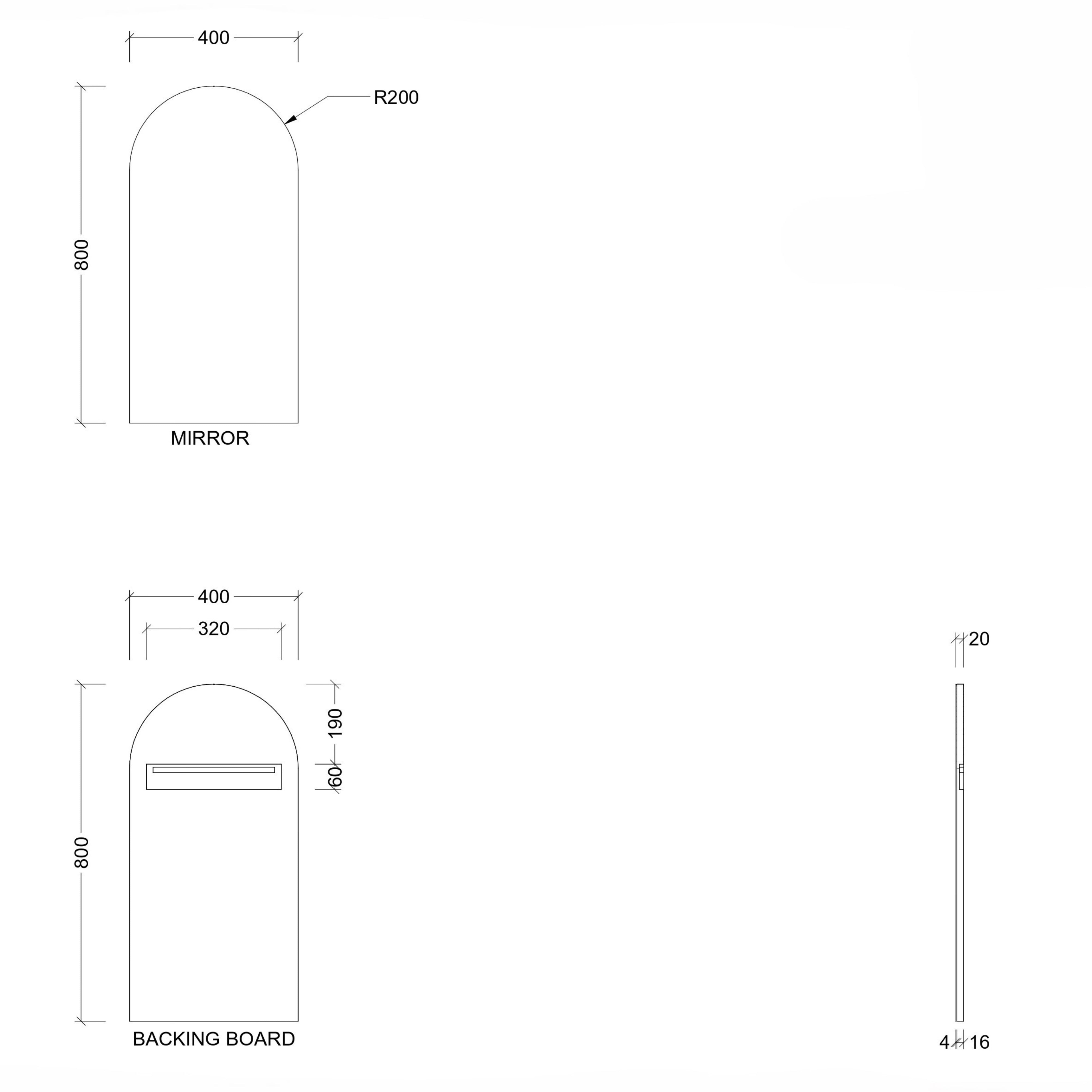 TIMBERLINE CHURCH CUSTOM MIRROR (ALL SIZING)