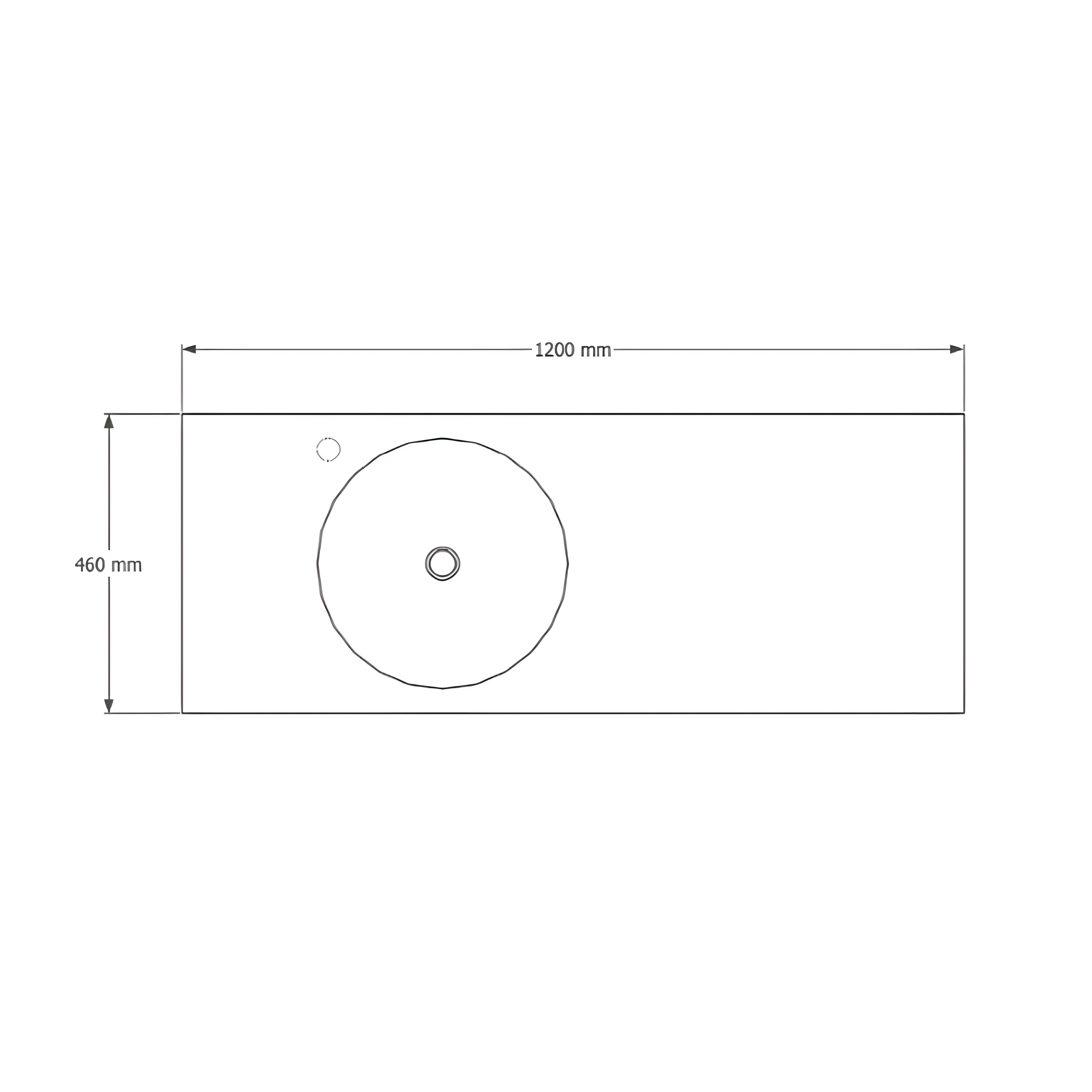 CONCRETE STUDIO BOYA SINGLE BOWL WALL HUNG BASIN (AVAILABLE IN 750MM, 900MM, 1200MM, 1500MM, 1800MM, AND 2100MM)