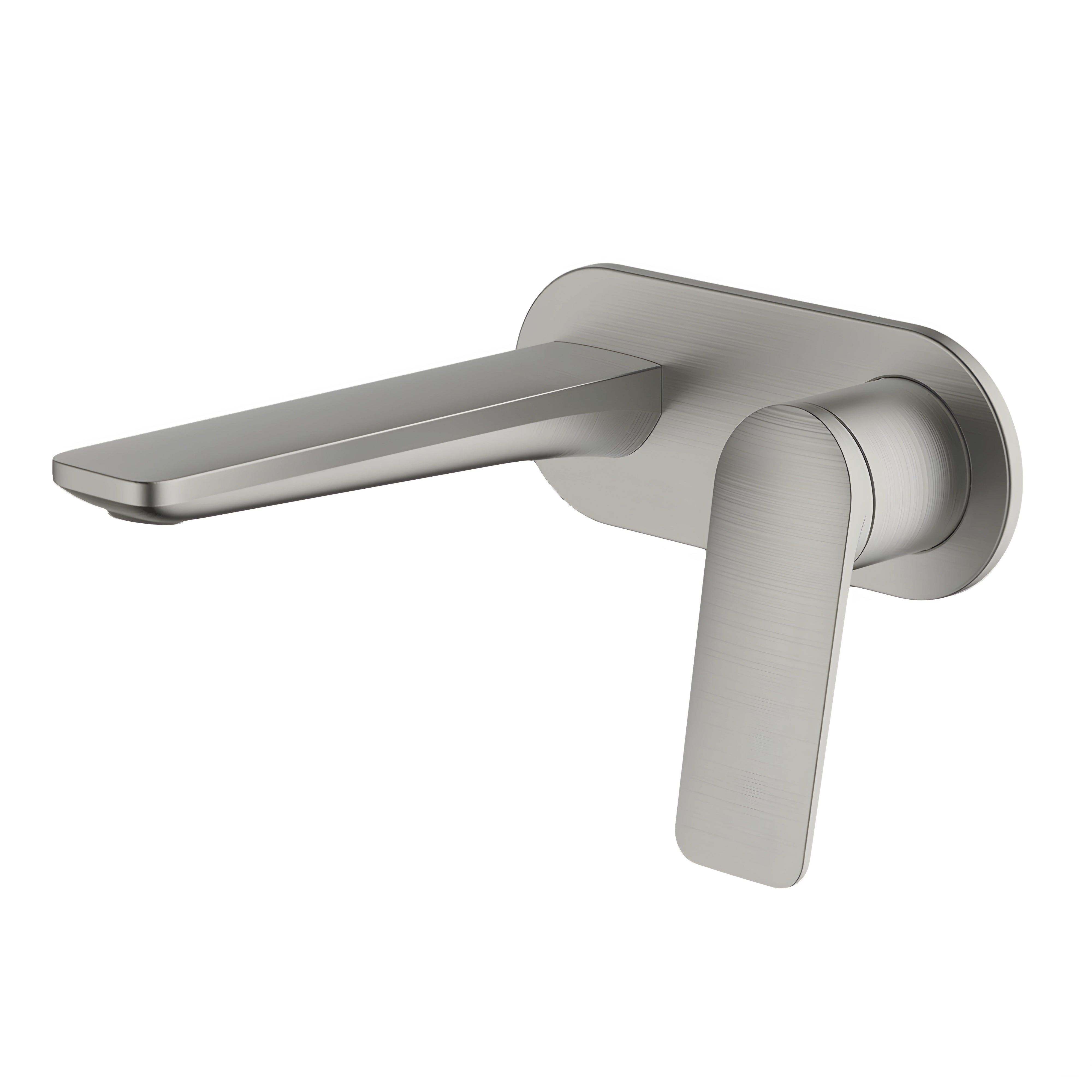 GARETH ASHTON VELA WALL BASIN / BATH MIXER SET BRUSHED NICKEL (AVAILABLE IN 165MM AND 220MM)