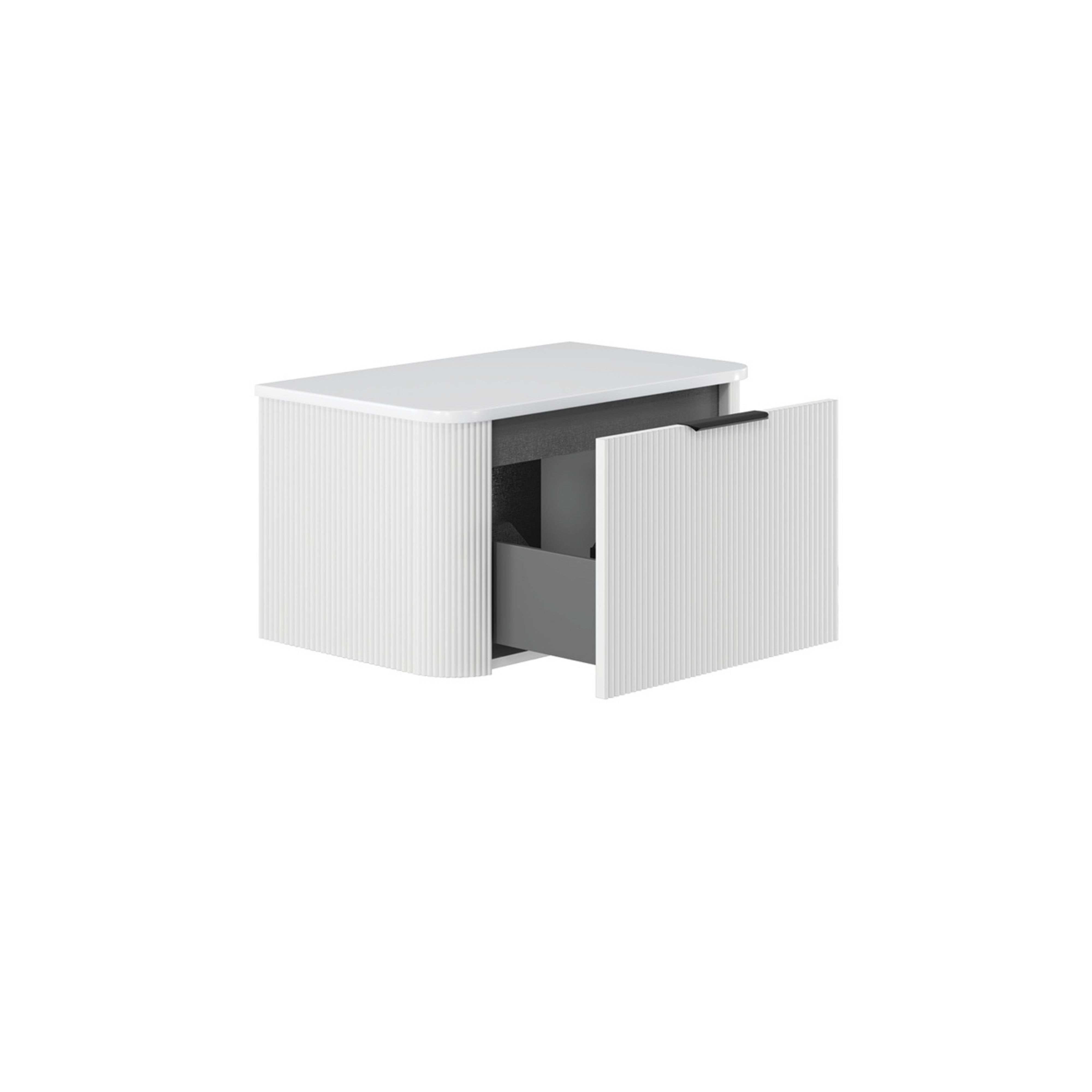 FIENZA MINKA SATIN WHITE 750MM SINGLE BOWL WALL HUNG VANITY