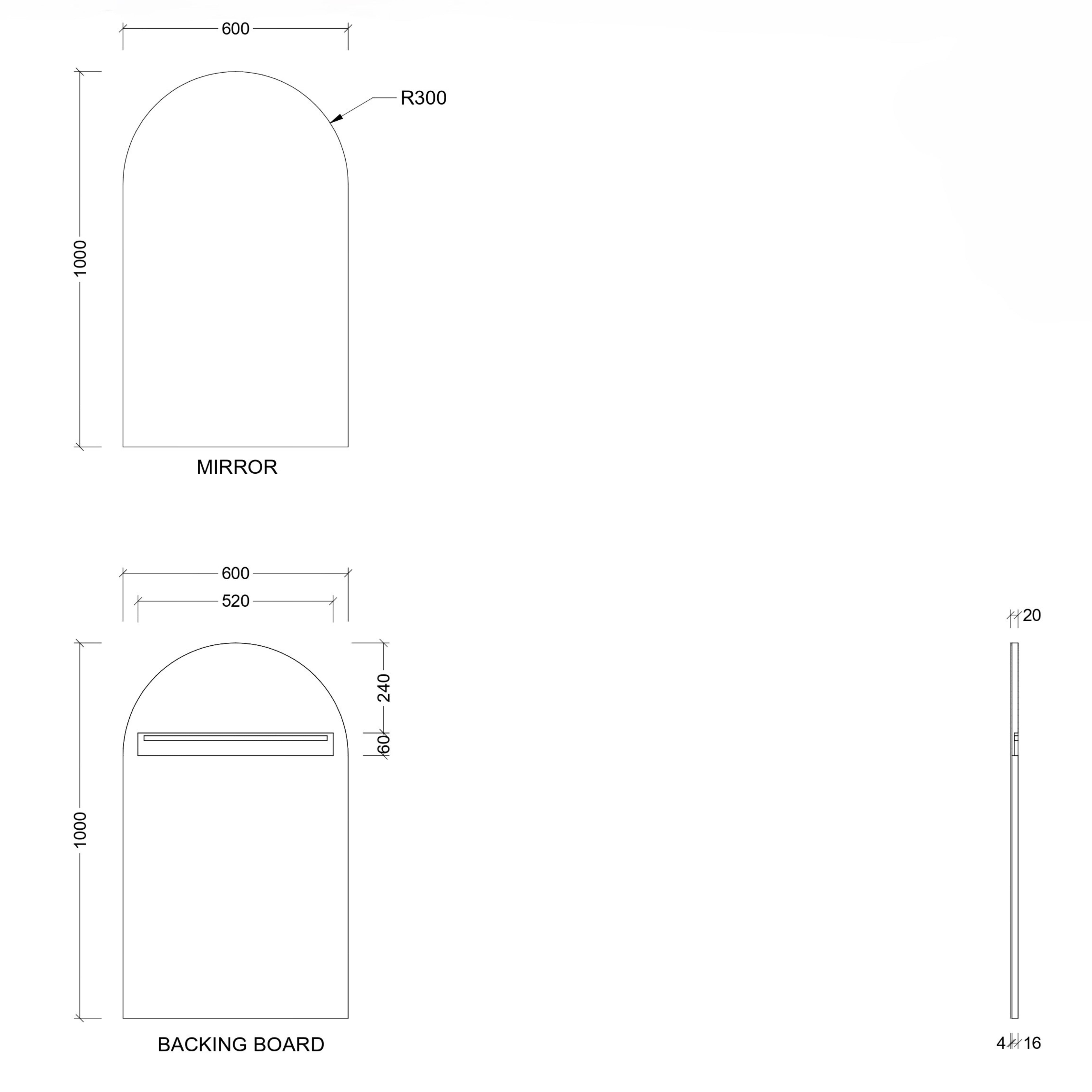 TIMBERLINE CHURCH CUSTOM MIRROR (ALL SIZING)