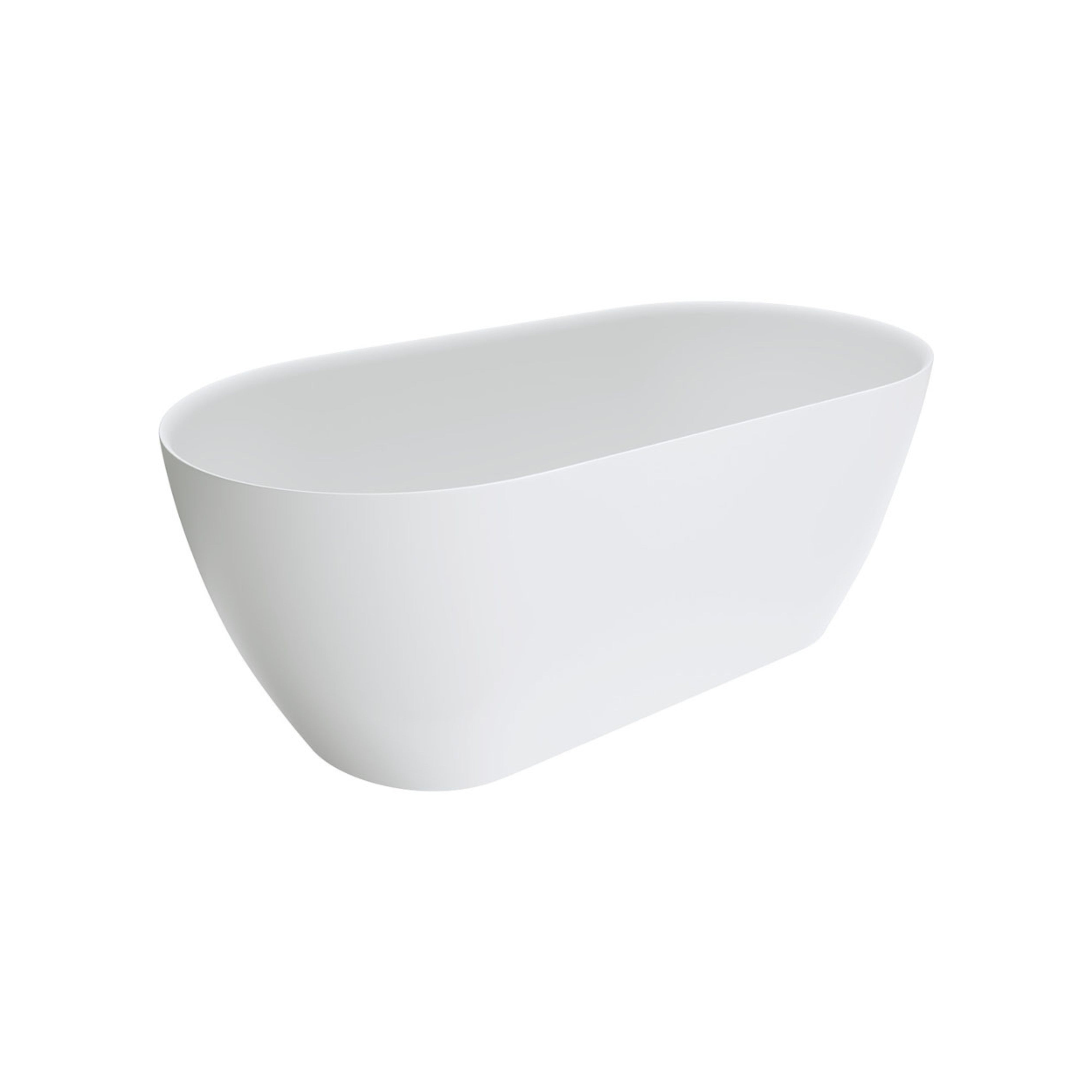 FIENZA KAYA SOLID SURFACE FREESTANDING BATHTUB MATTE WHITE (AVAILABLE IN 1500MM AND 1700MM)