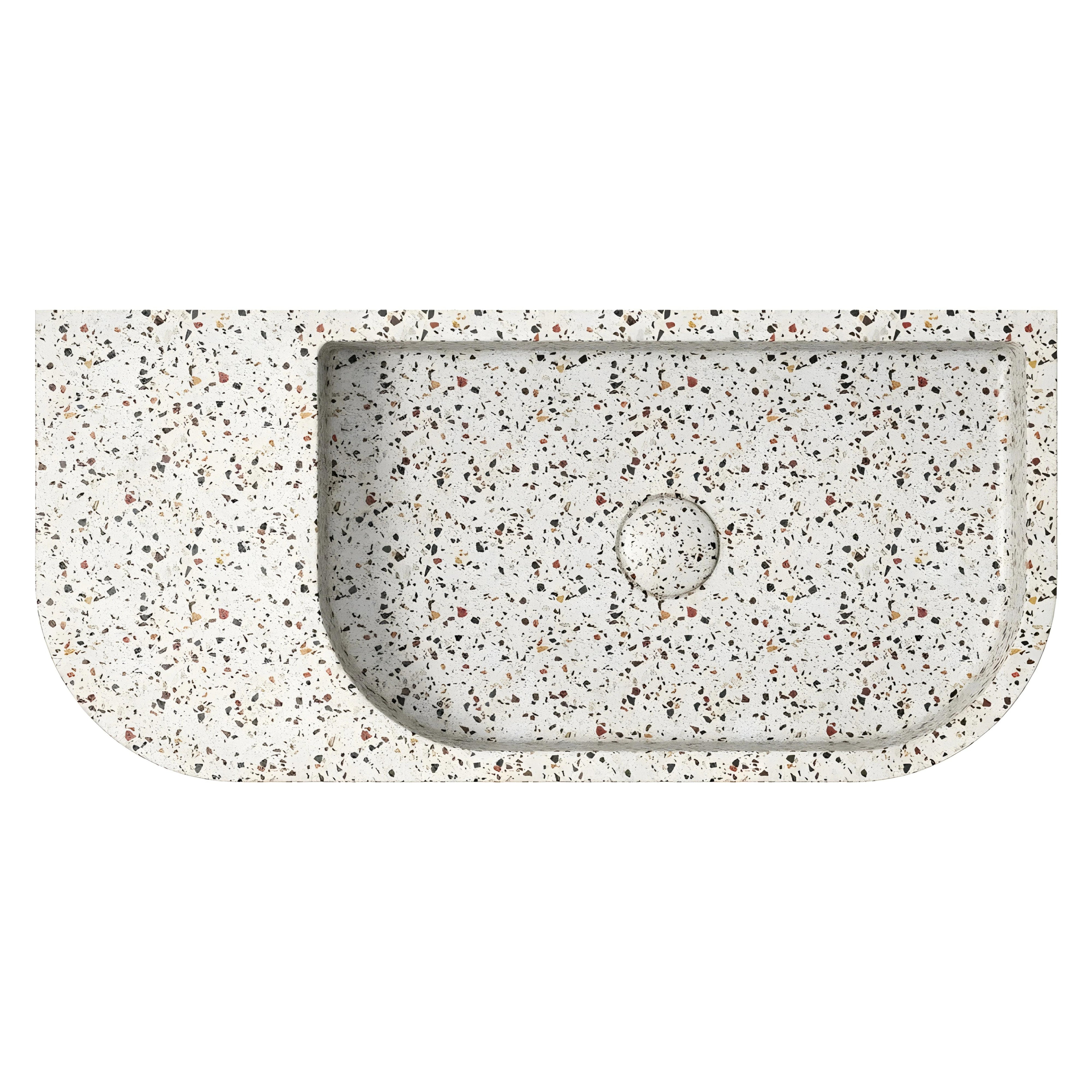 FIENZA BLANCA CONCRETE WALL HUNG BASIN TERRAZZO 650MM