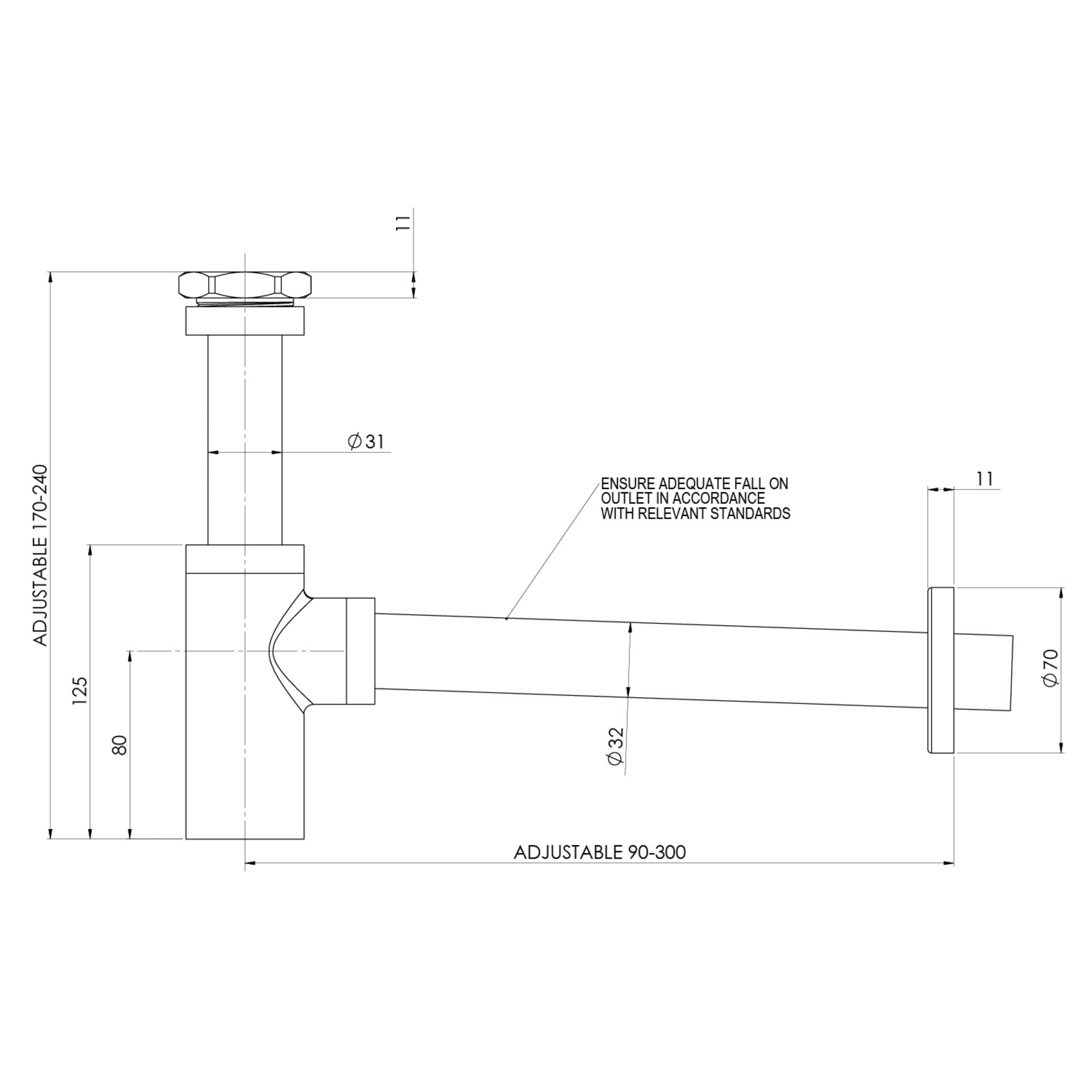 PHOENIX BOTTLE TRAP BRUSHED CARBON 40MM