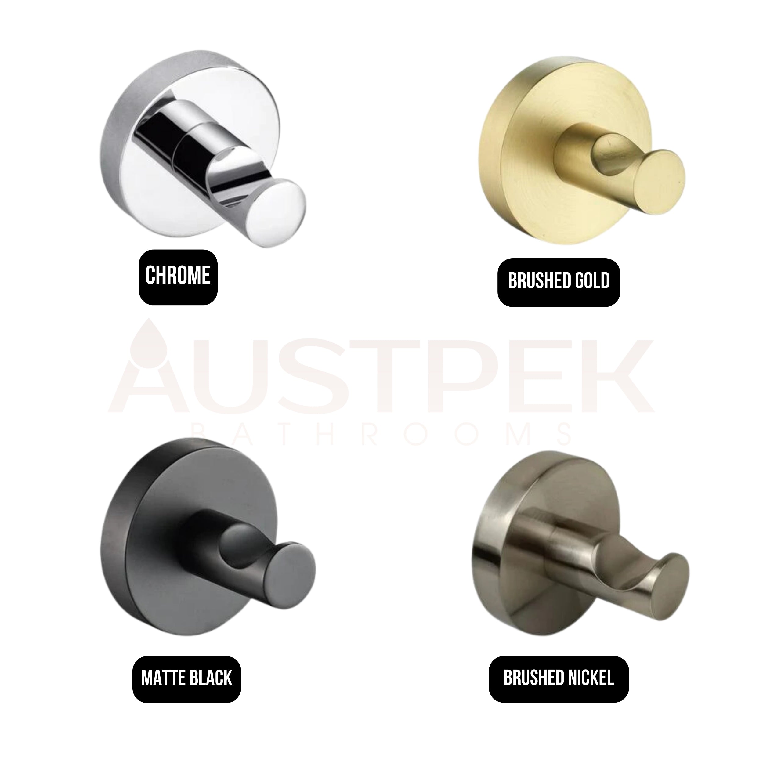 IKON OTUS ROBE HOOK BRUSHED GOLD 51MM