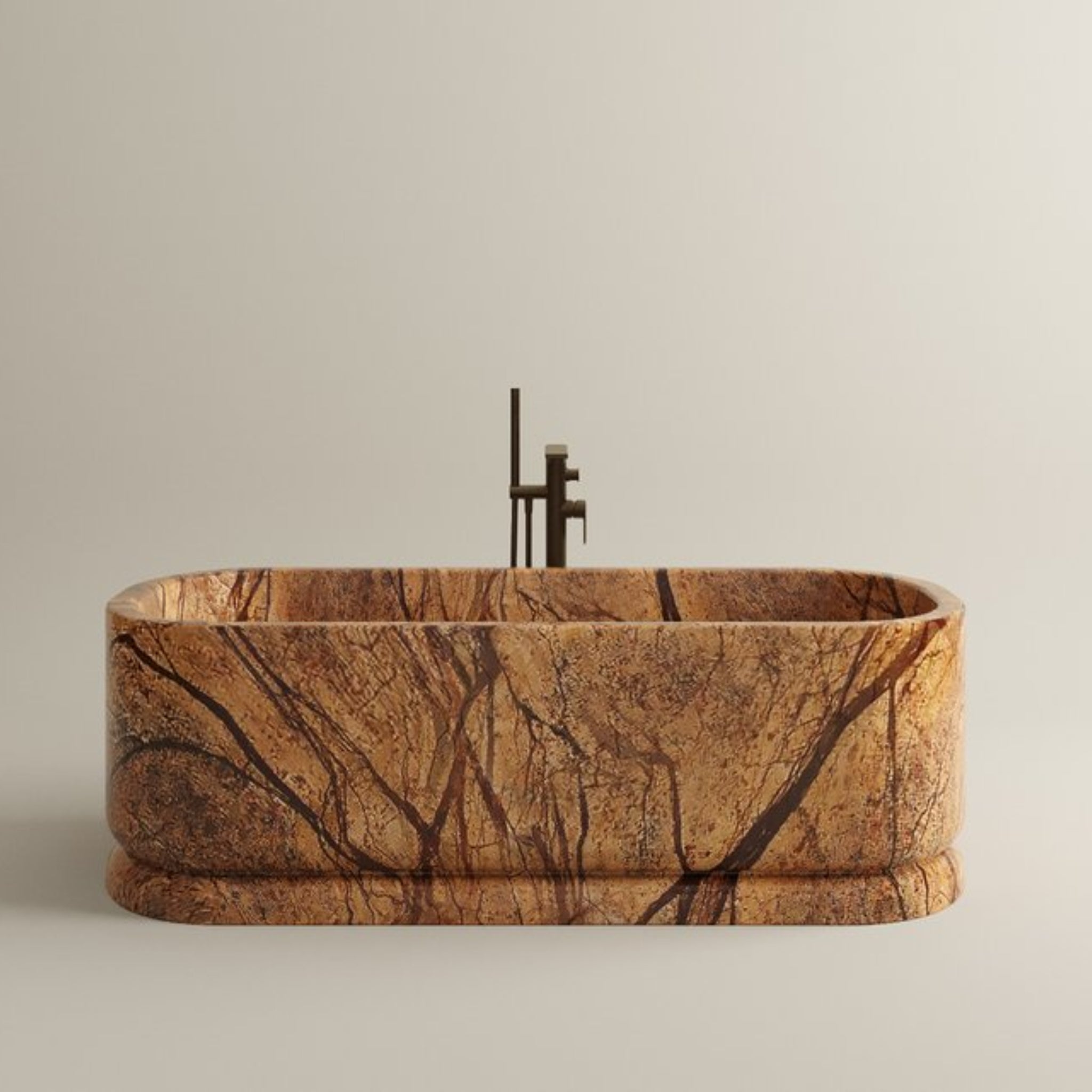 CARVUS HIRA MARBLE FREESTANDING BATHTUB RAINFOREST BROWN (ALL SIZES)