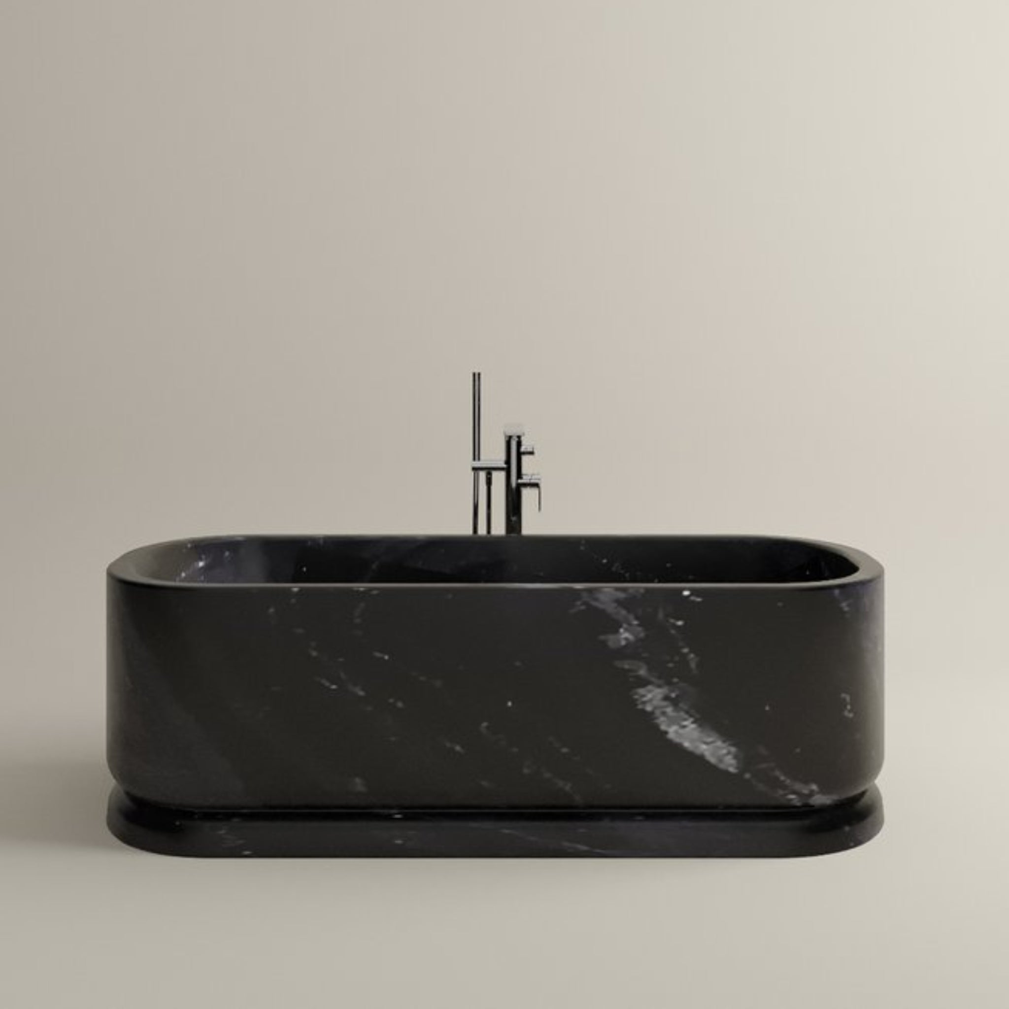 CARVUS HIRA MARBLE FREESTANDING BATHTUB RAJASTHAN BHAINSLANA BLACK (ALL SIZES)