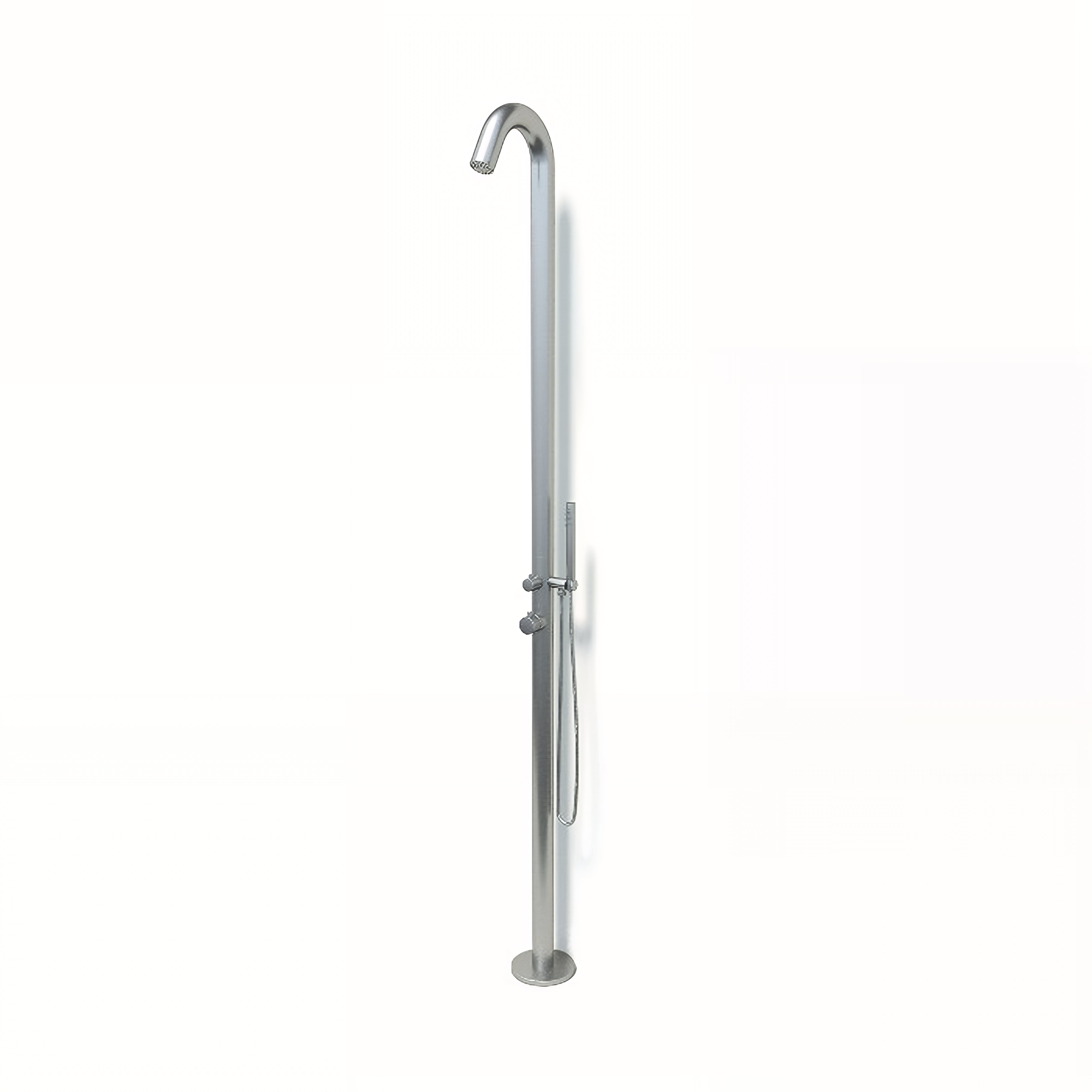 RAINWARE MAROUBRA FREESTANDING OUTDOOR HOT AND COLD SHOWER AND HANDHELD STAINLESS STEEL