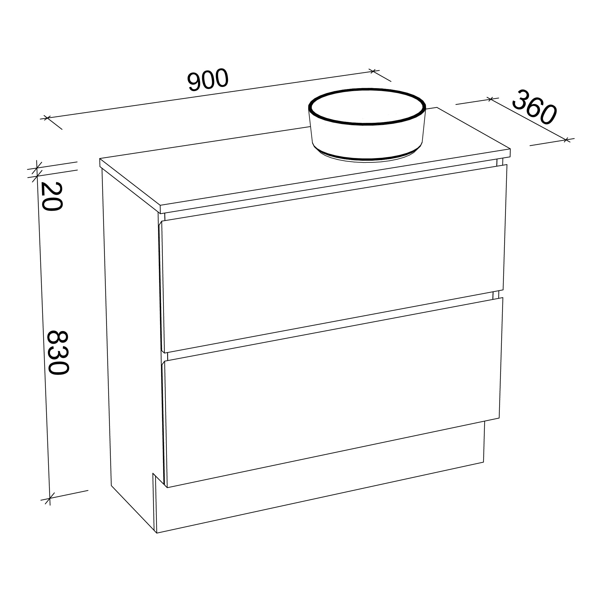 Test 2 TIMBERLINE BILLIE SPACE SAVING CUSTOM FLOOR STANDING VANITY (ALL SIZING) (Copy)